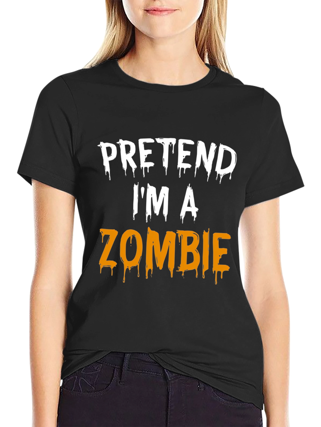 Pretend Im A Zombie Funny Halloween T-Shirt