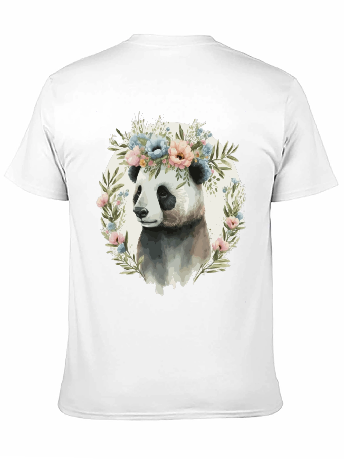 Panda Floral Crown T-Shirt - Unisex Fashion Tee