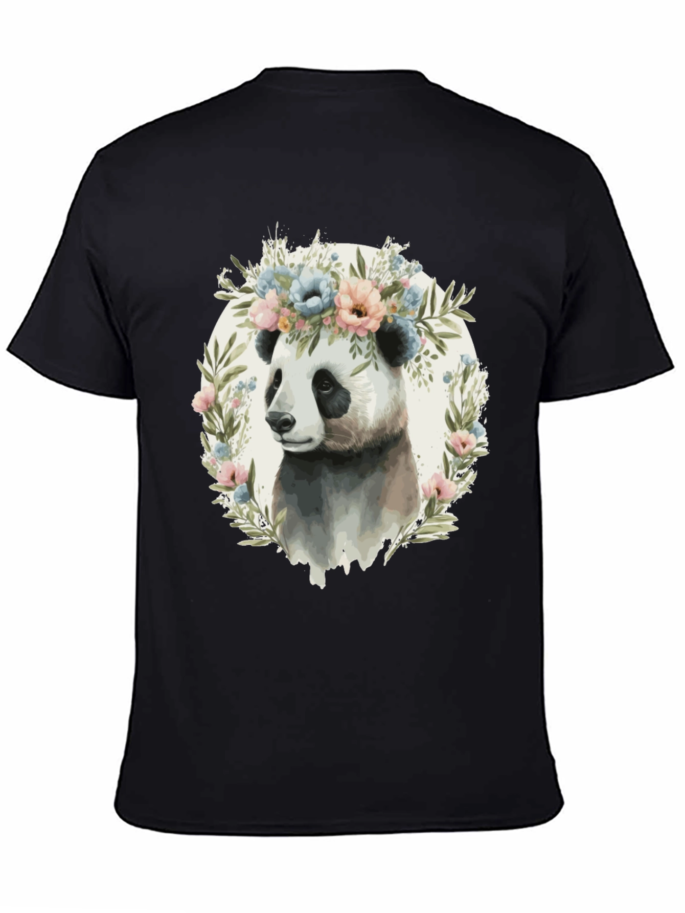 Panda Floral Crown T-Shirt - Unisex Fashion Tee
