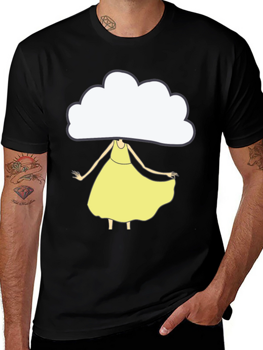 Cloud Head Girl T-Shirt - Unique Graphic Tee