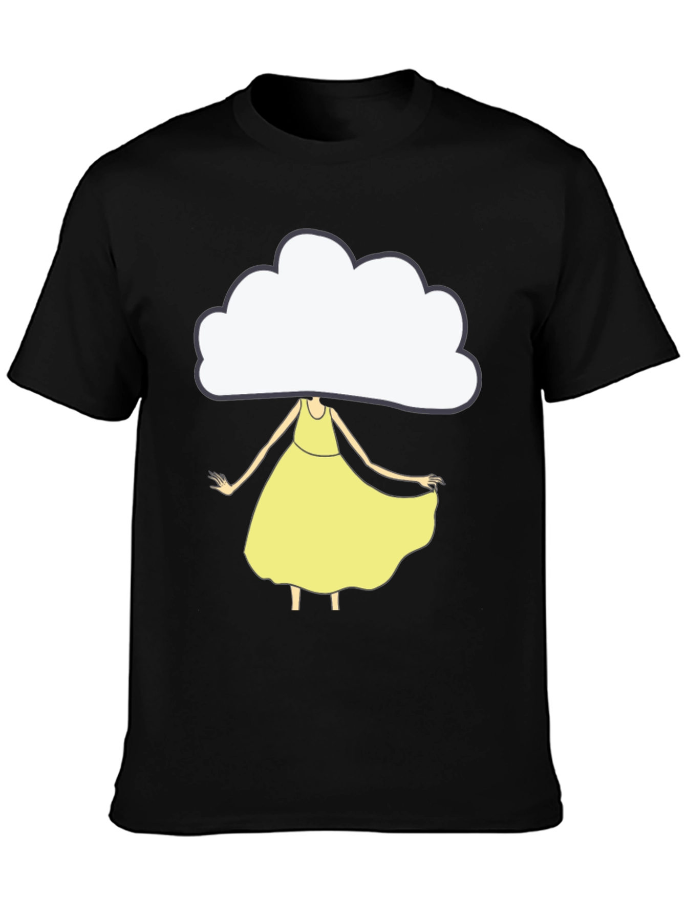 Cloud Head Girl T-Shirt - Unique Graphic Tee