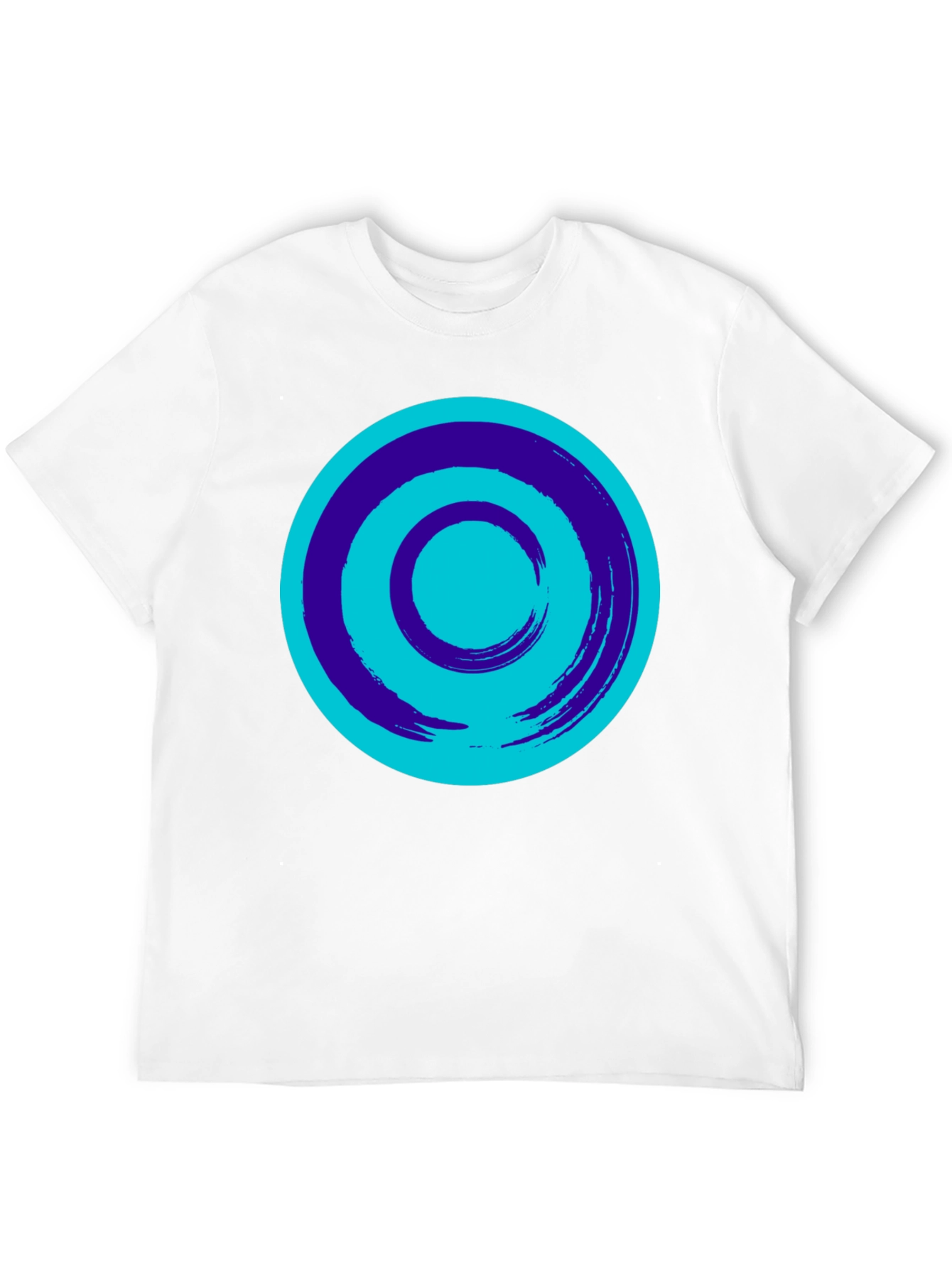 Abstract Circle Graphic Black T-Shirt