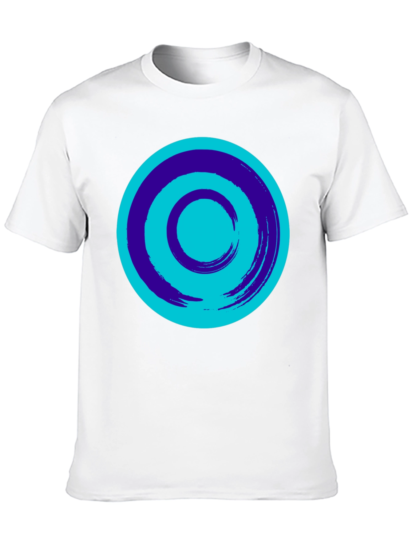 Abstract Circle Graphic Black T-Shirt