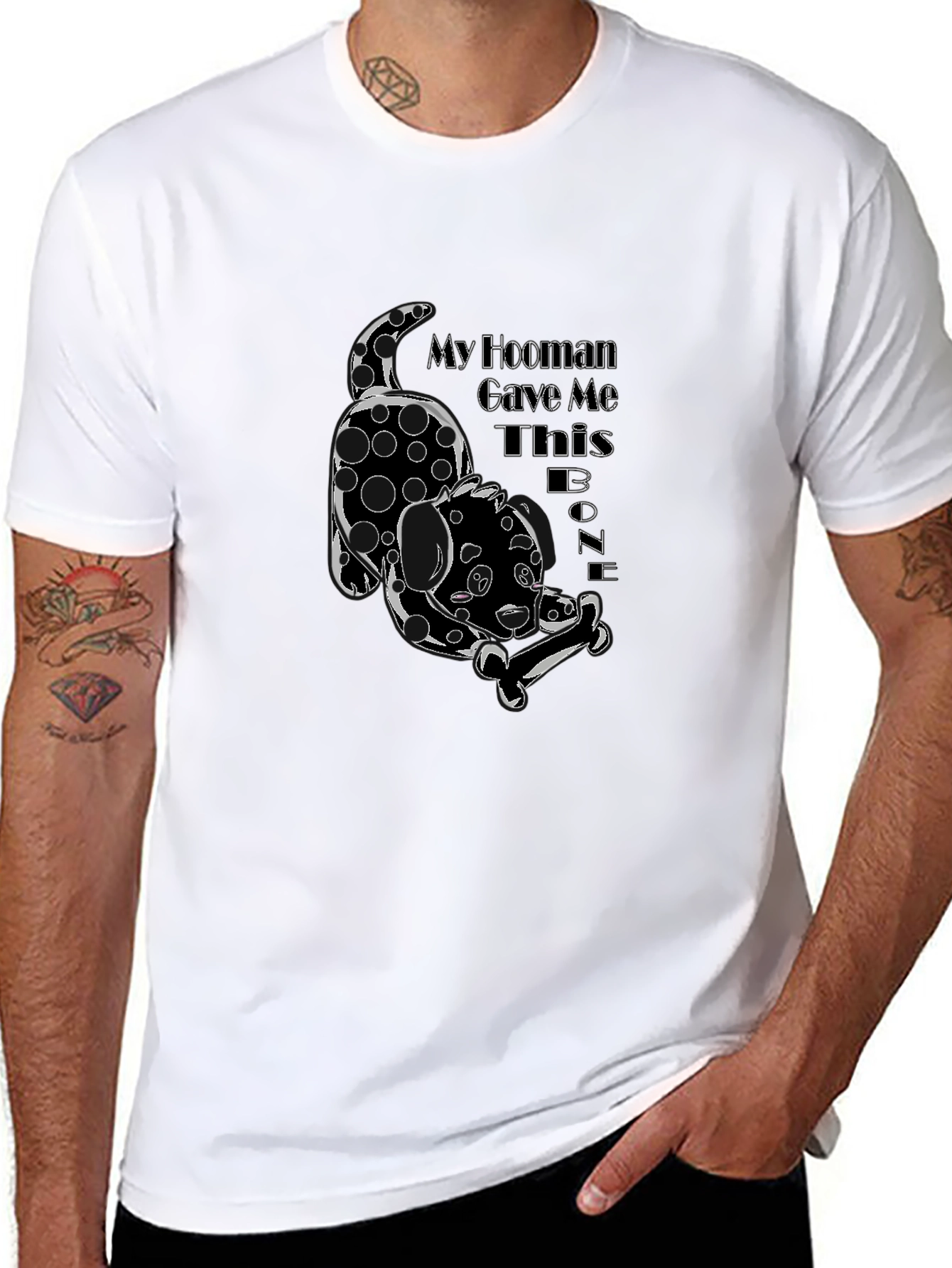 My Hooman Gave Me This Bone Black T-Shirt