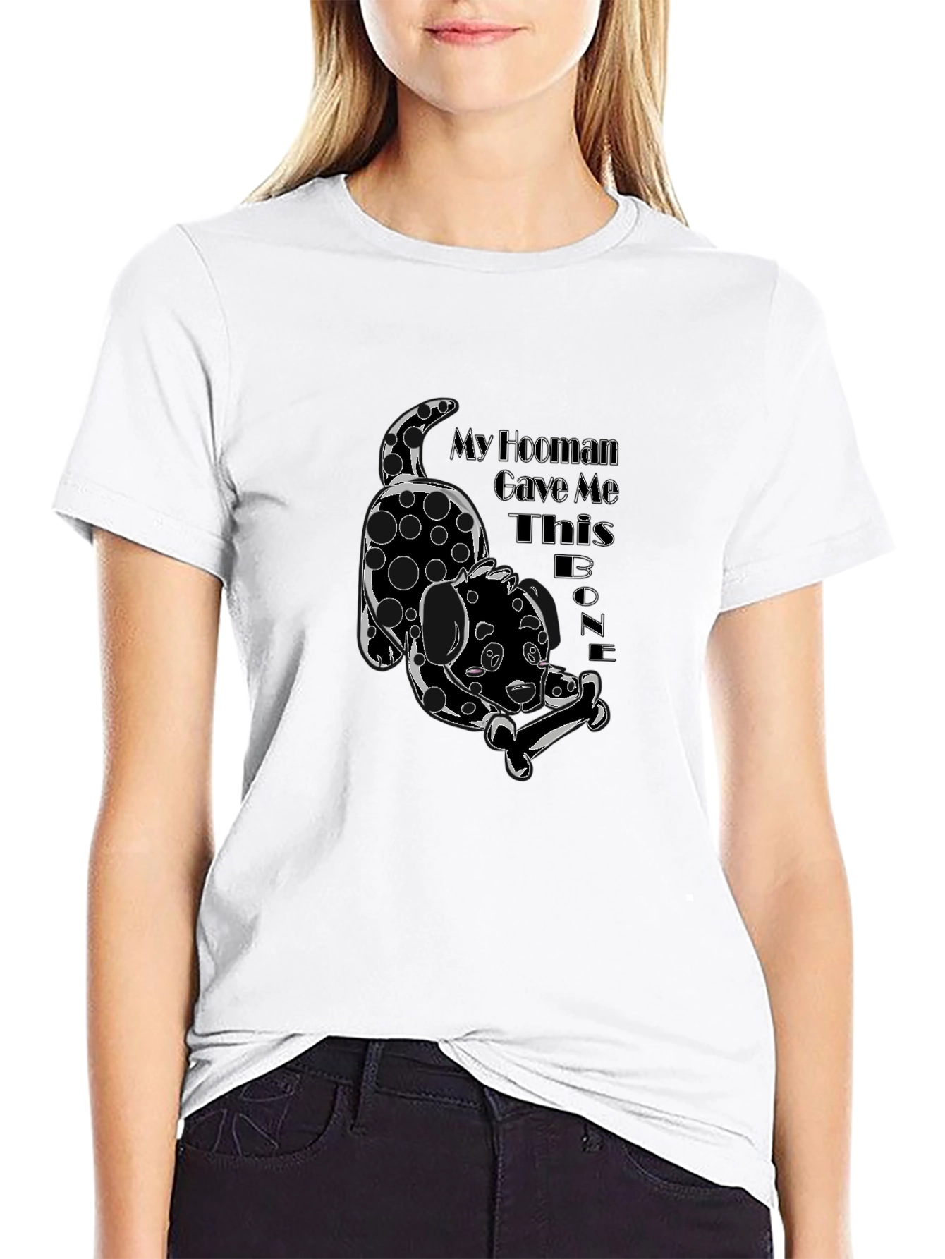 My Hooman Gave Me This Bone Black T-Shirt