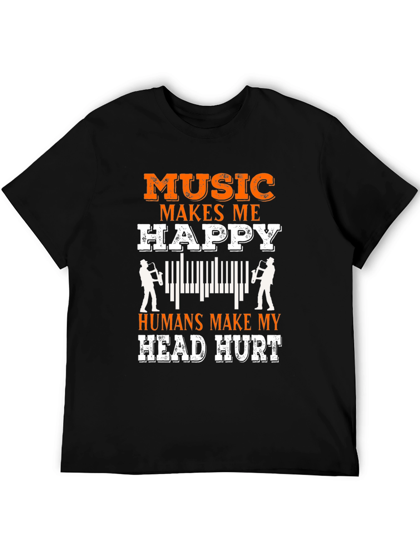 Music Lover Tee: Music Makes Me Happy T-Shirt