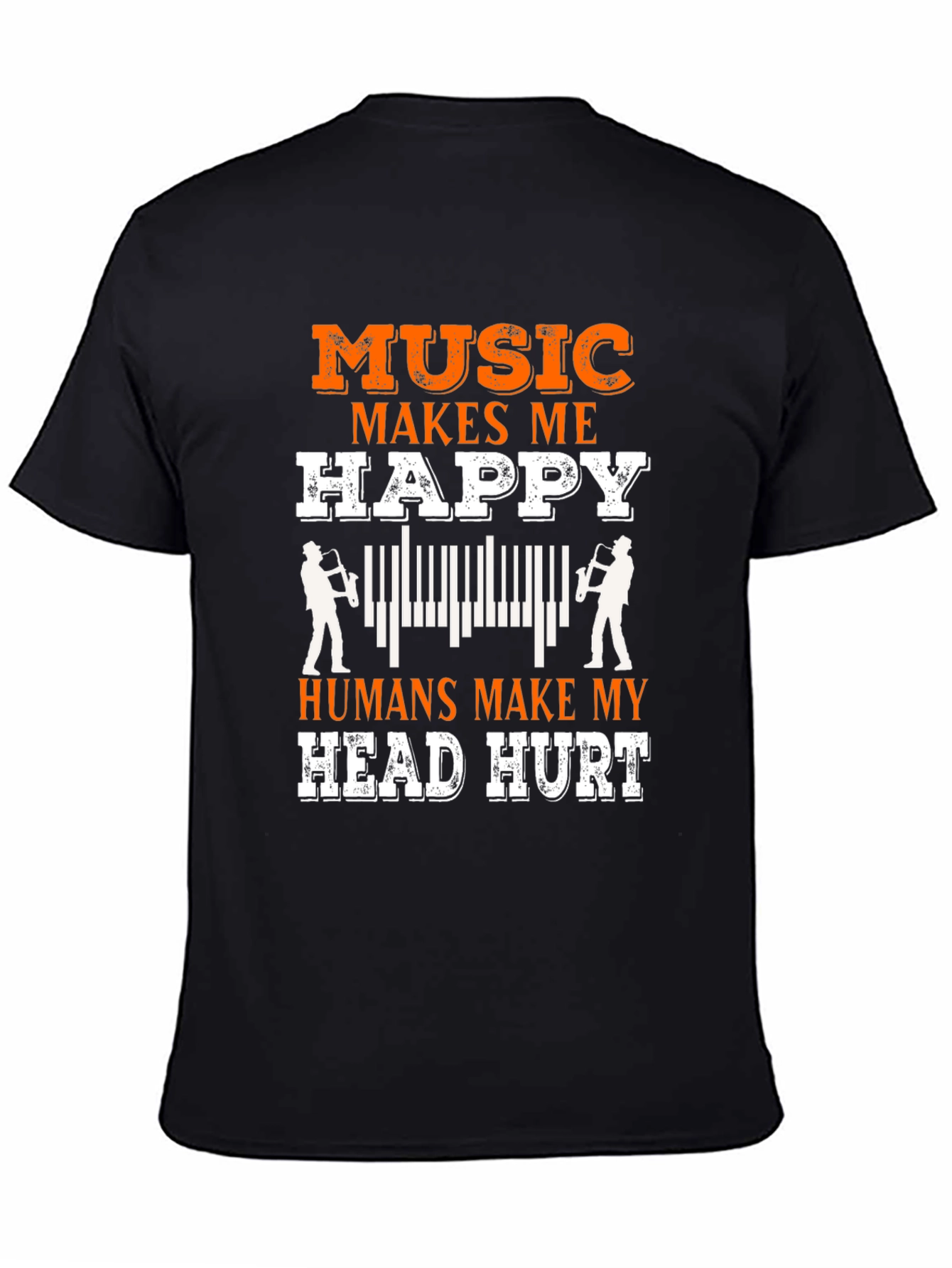 Music Lover Tee: Music Makes Me Happy T-Shirt