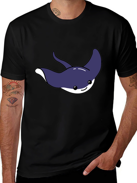 Cute Cartoon Stingray Graphic Tee