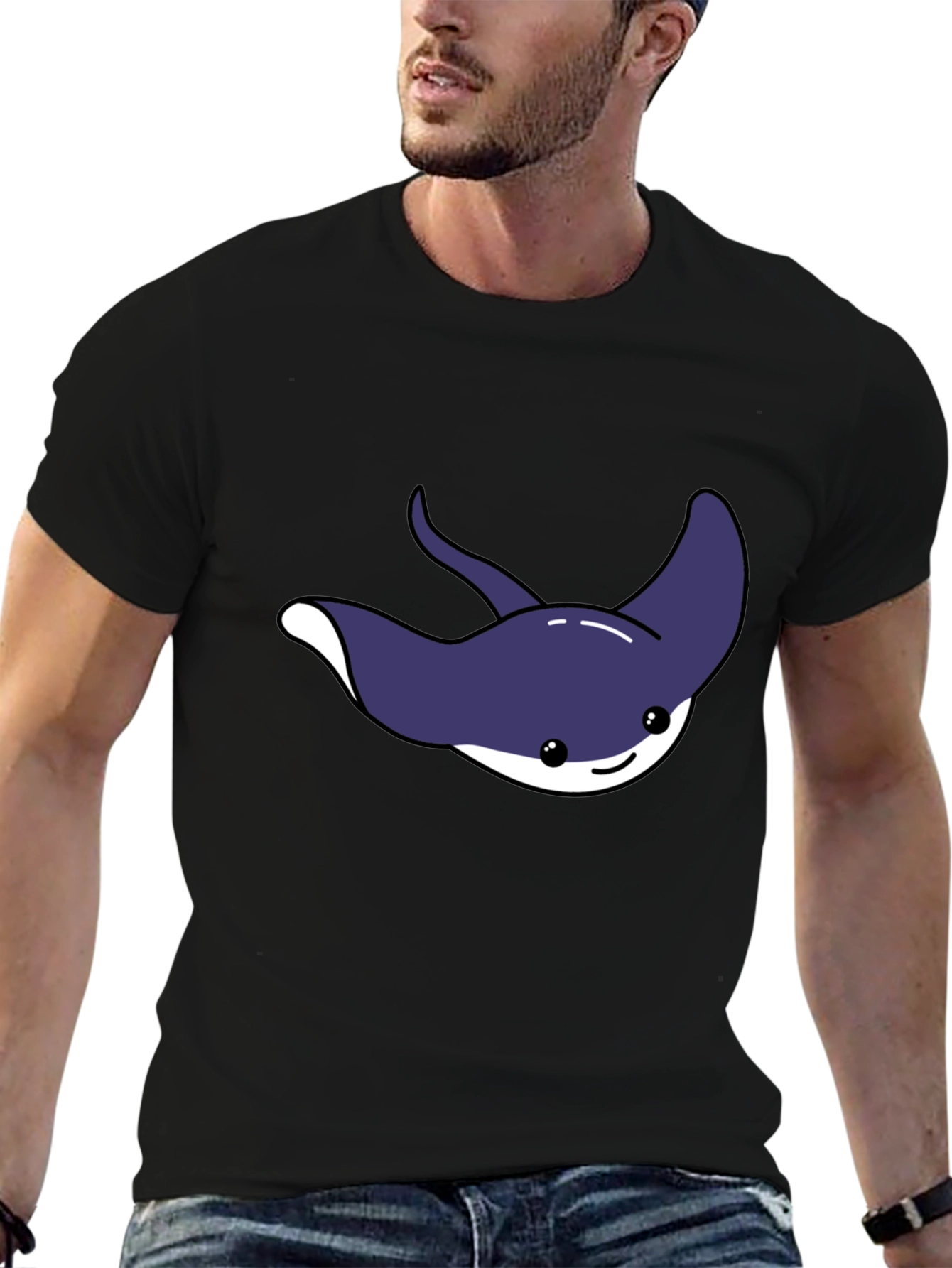 Cute Cartoon Stingray Graphic Tee