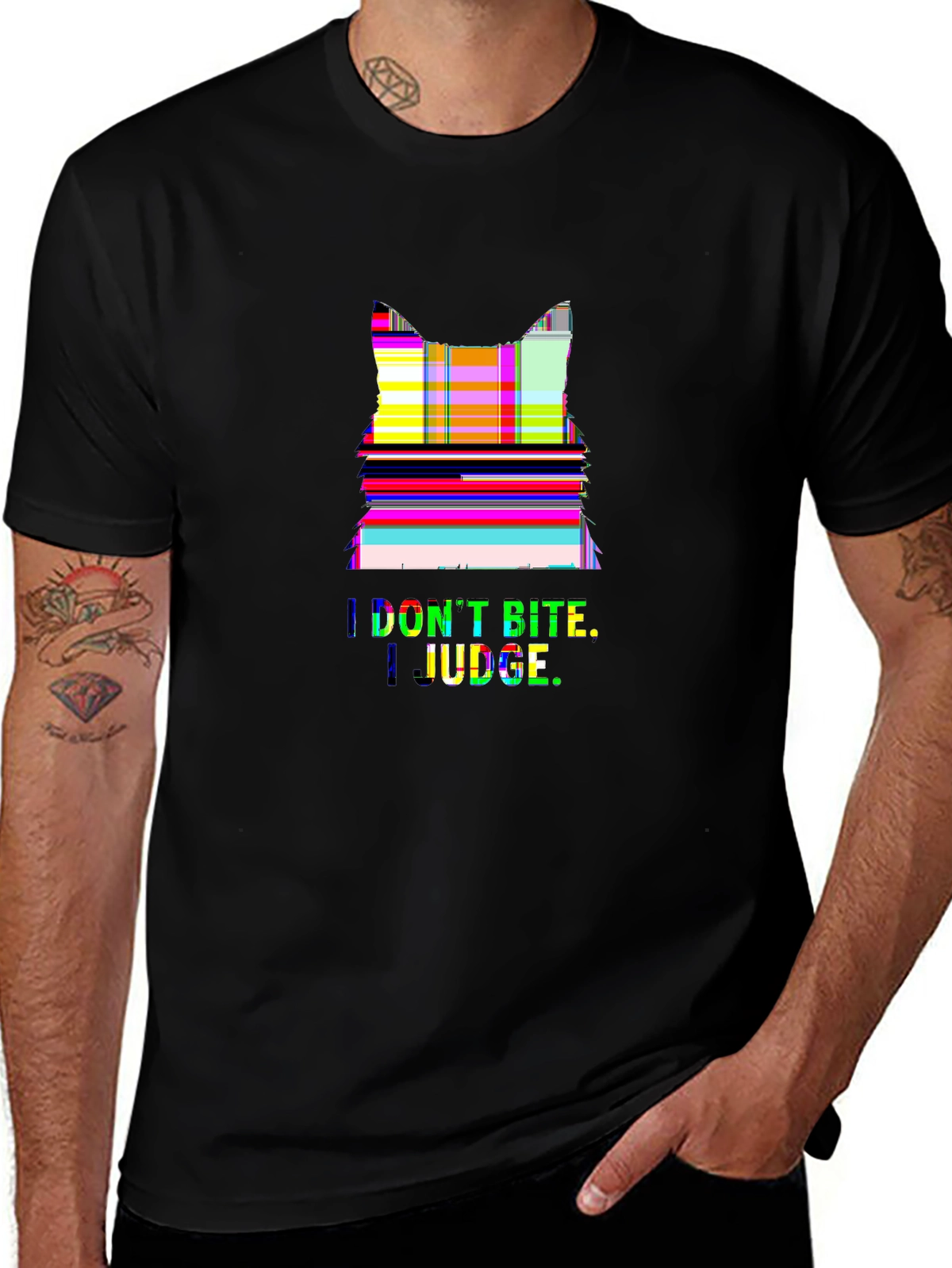 Funny Bone Tee – Cat looking annoyed