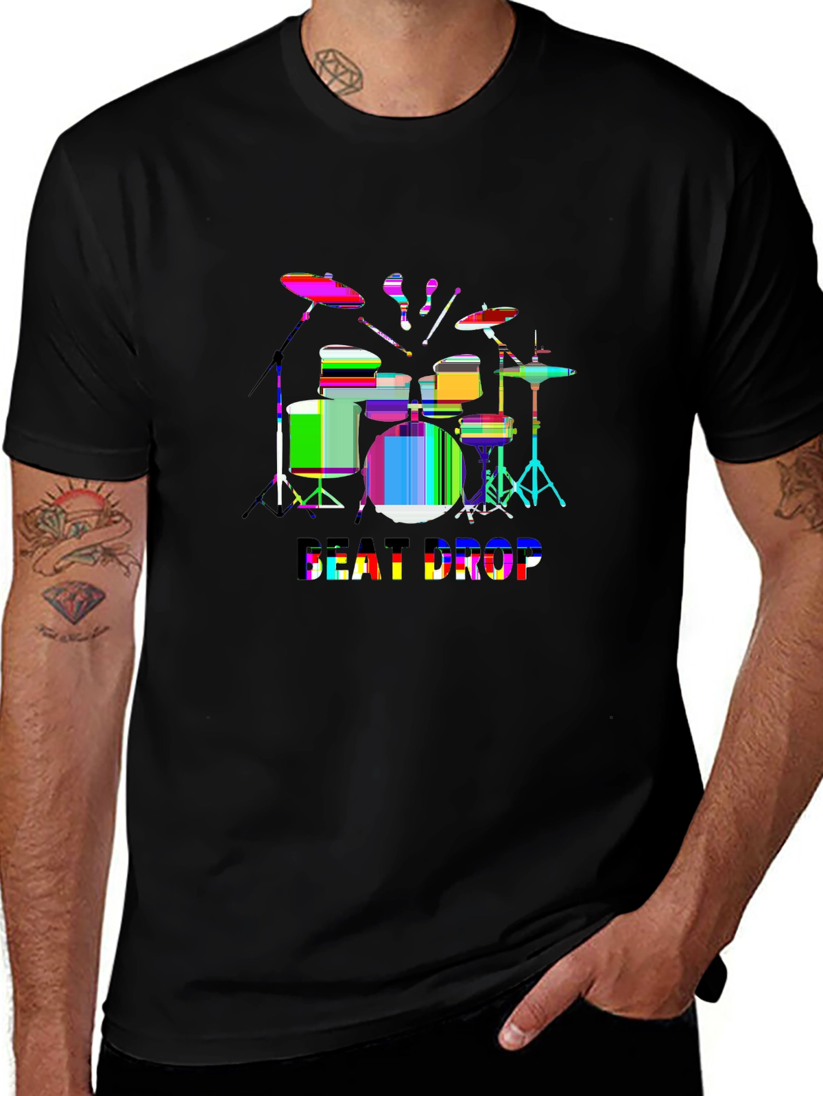 Vibes Music Tee – Drum set music