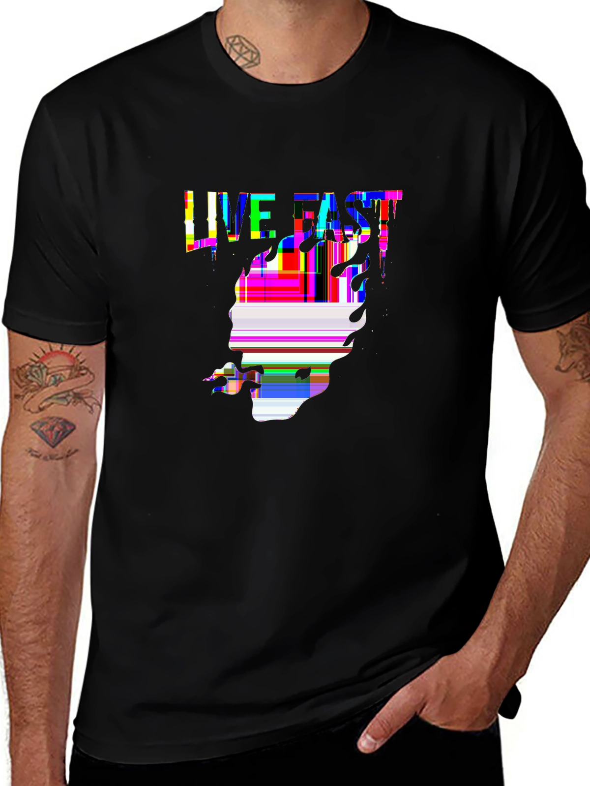 Dark Aesthetic Tee – Skull with flames