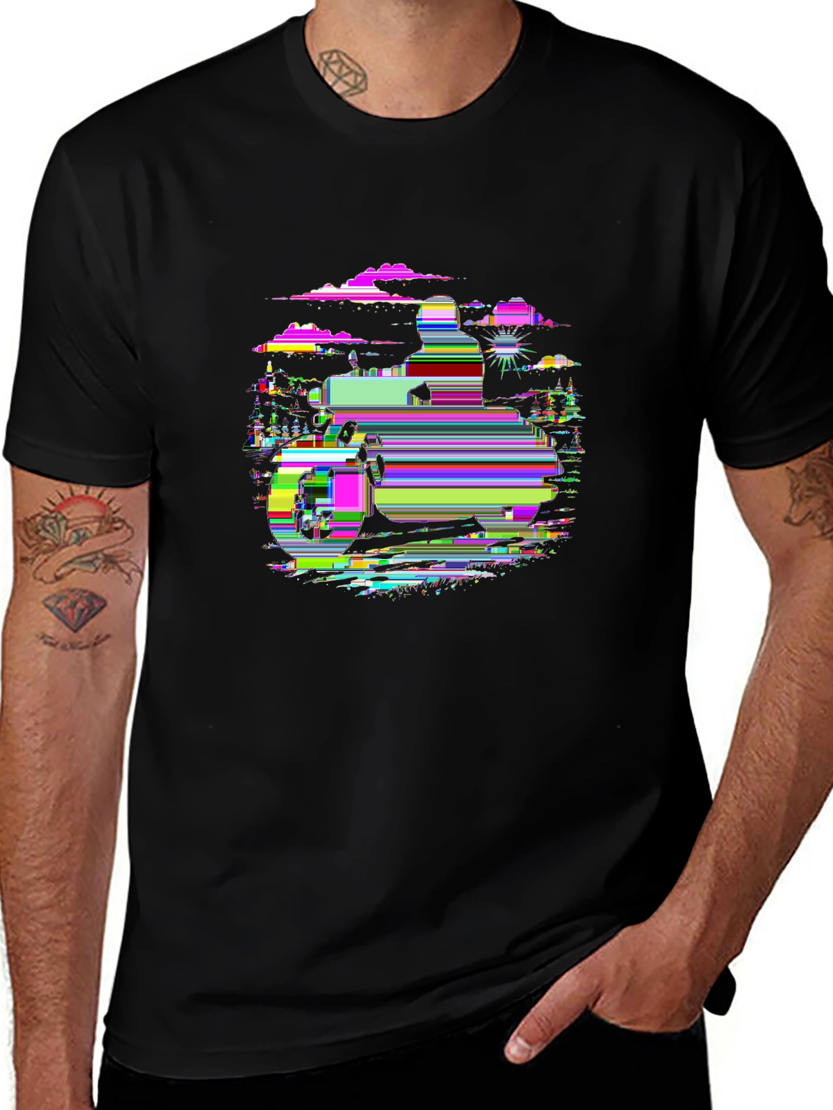 Auto Enthusiast Tee – Motorcycle silhouette sunset