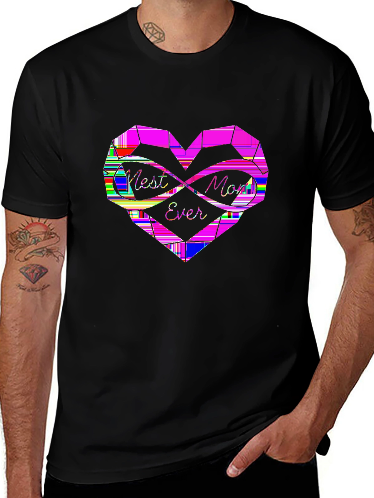 Family First Tee – Mom heart infinity