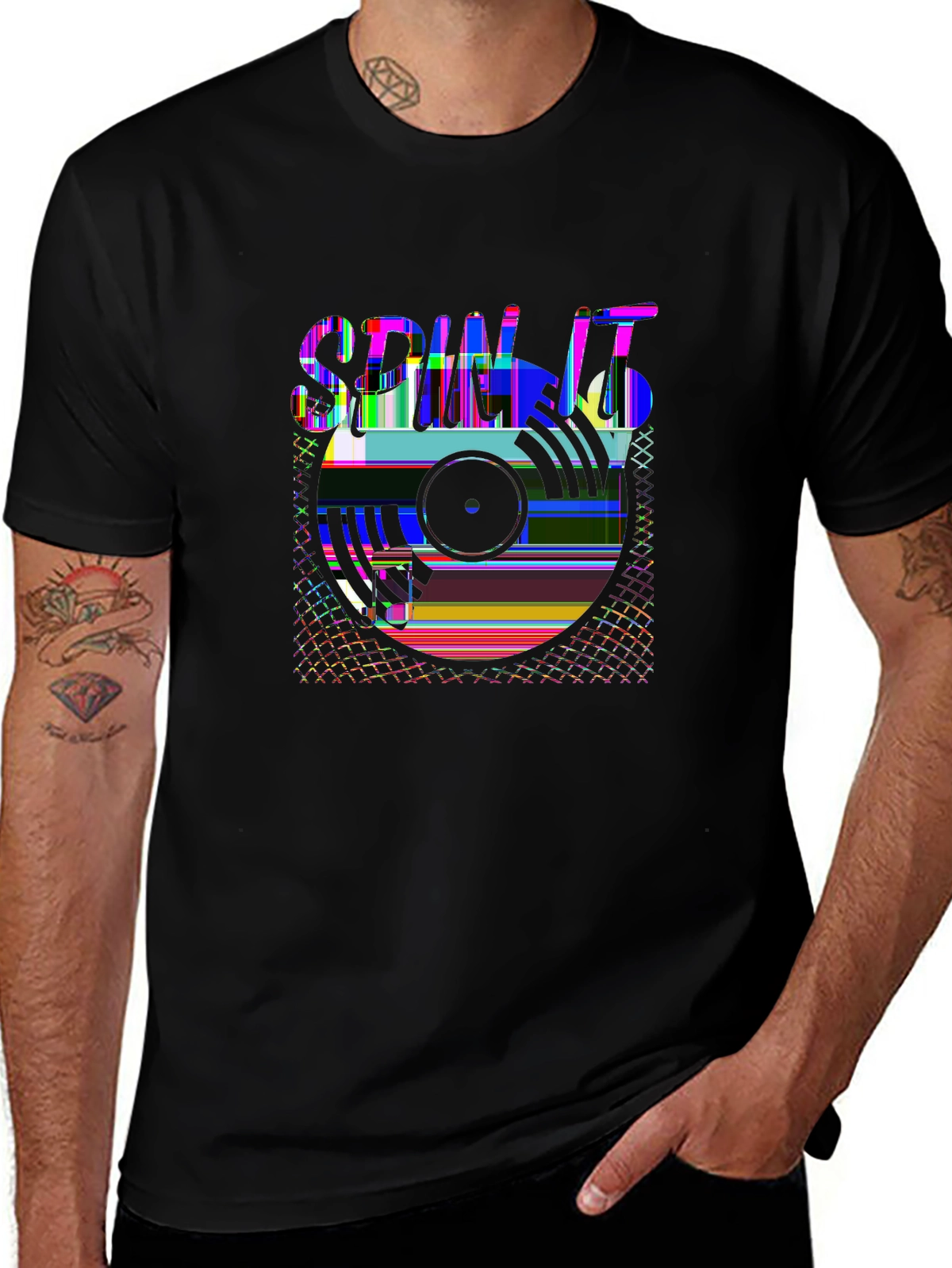 Retro Rewind Tee – Vinyl record with