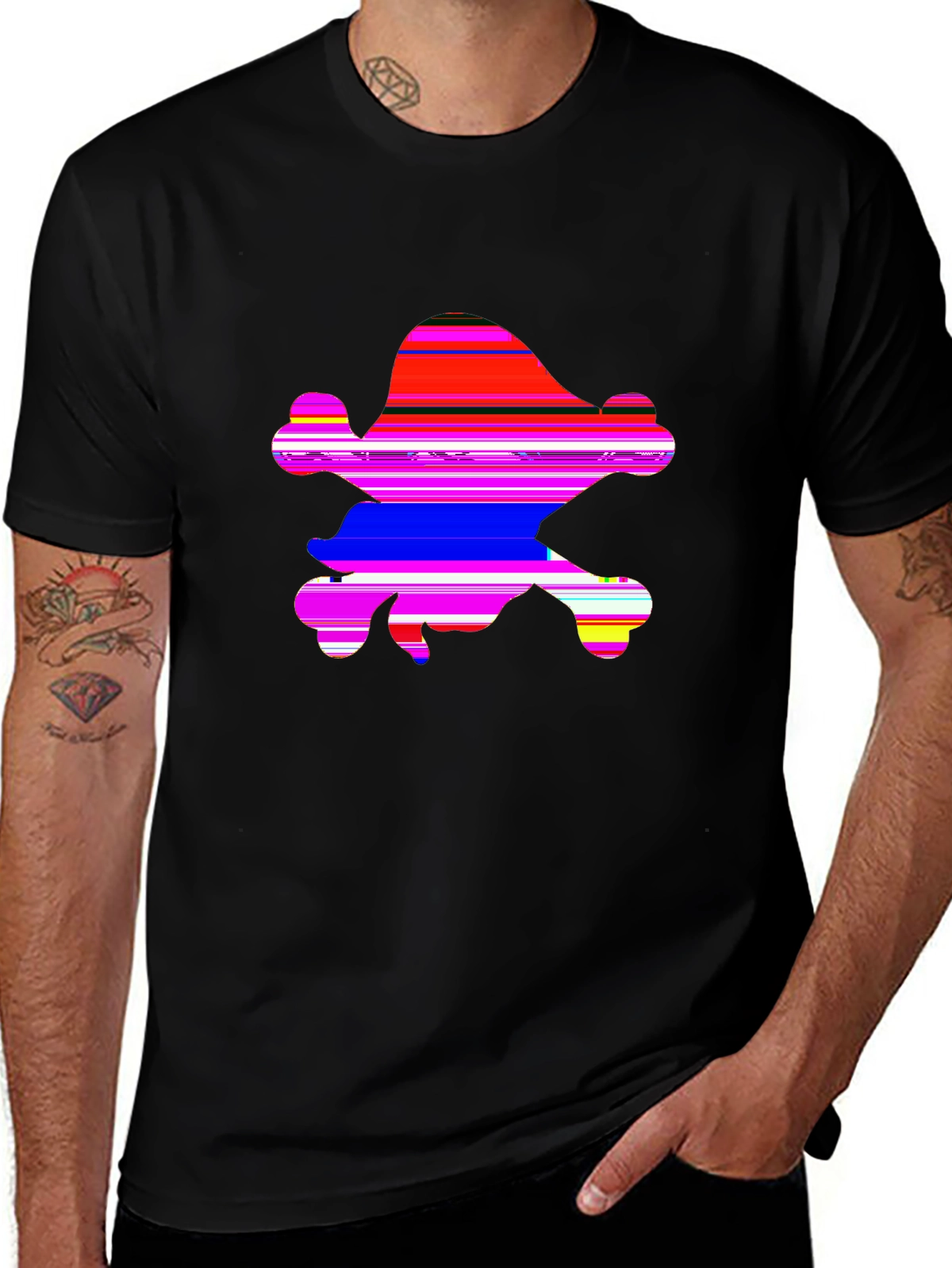 Dark Aesthetic Tee – Skull and crossbones