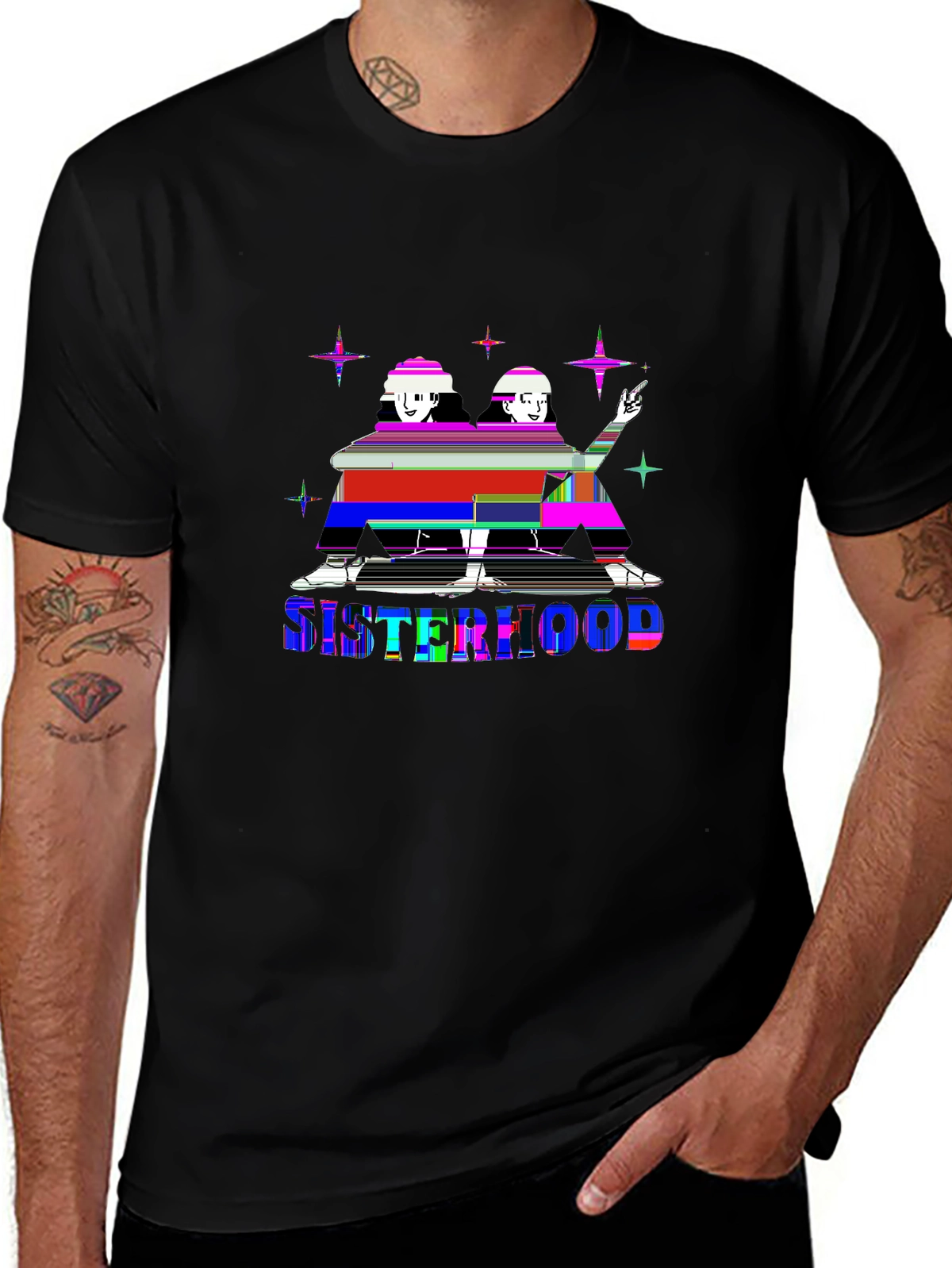 Family First Tee – Sisters with stars