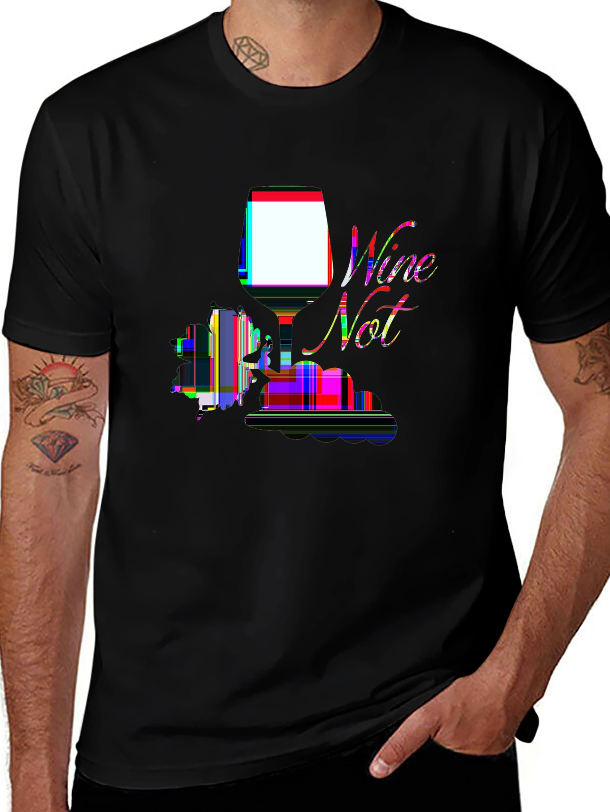 Foodie Vibes Tee – Wine glass and