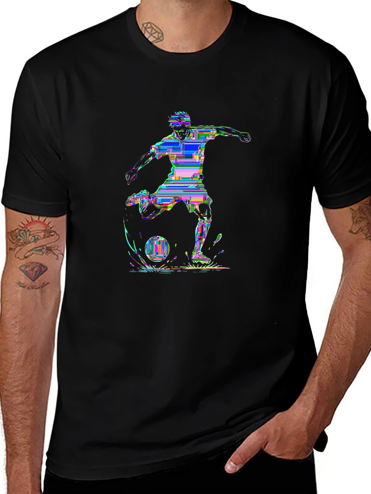 Soccer Fever Tee – Soccer player kicking