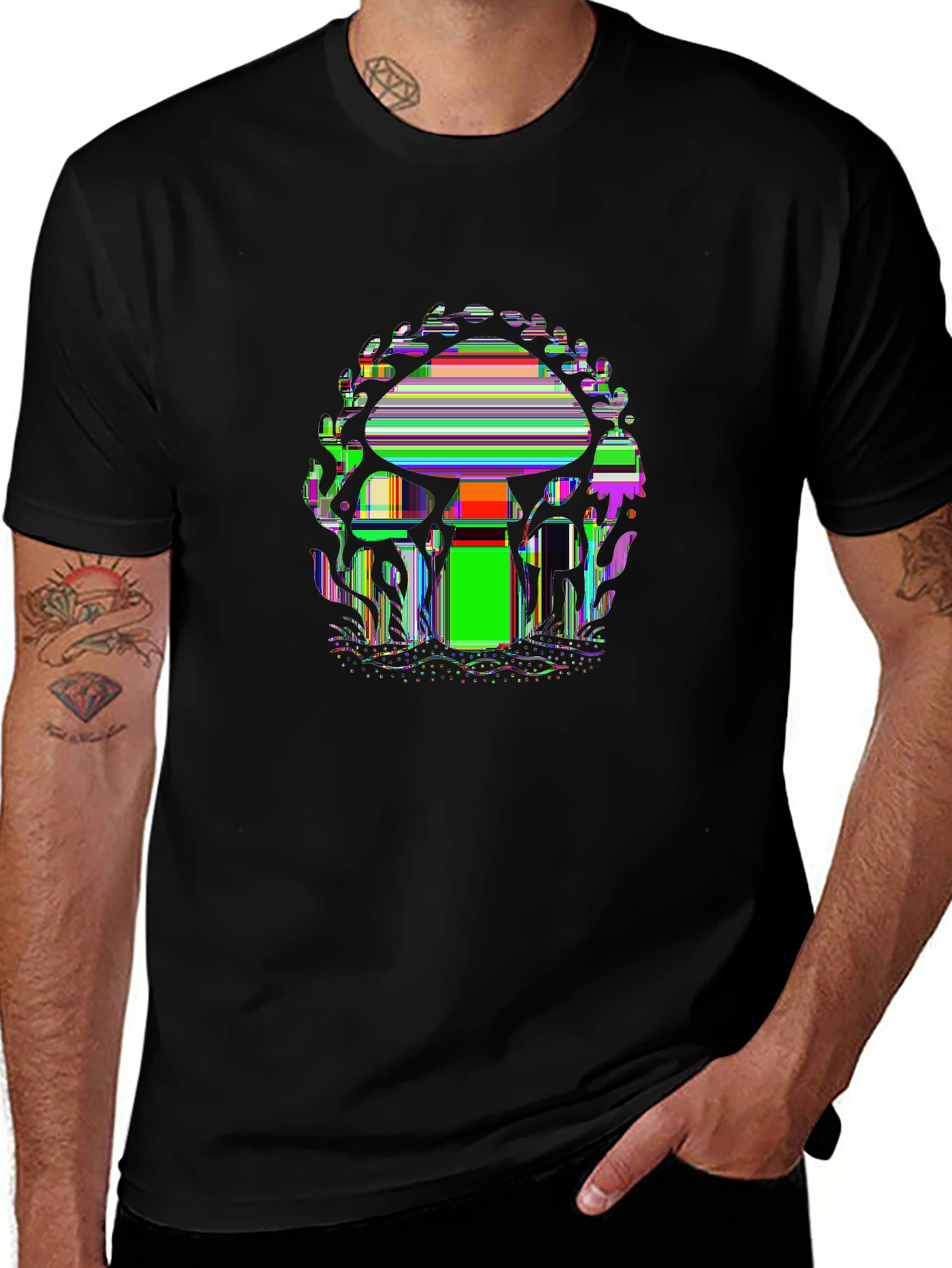 Wild Explorer Tee – Mushroom with floral