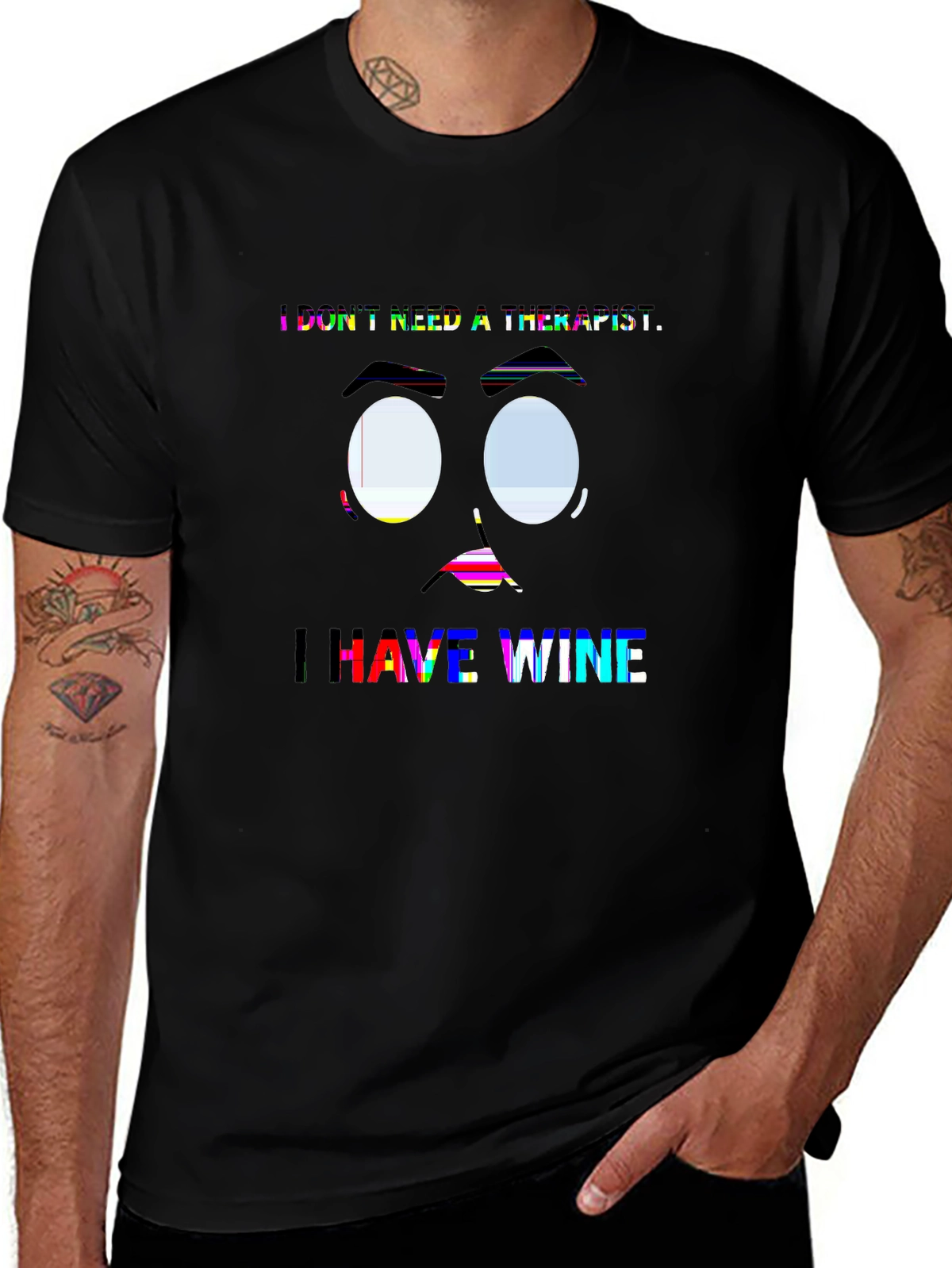 Funny Bone Tee – Rolling eyes cartoon