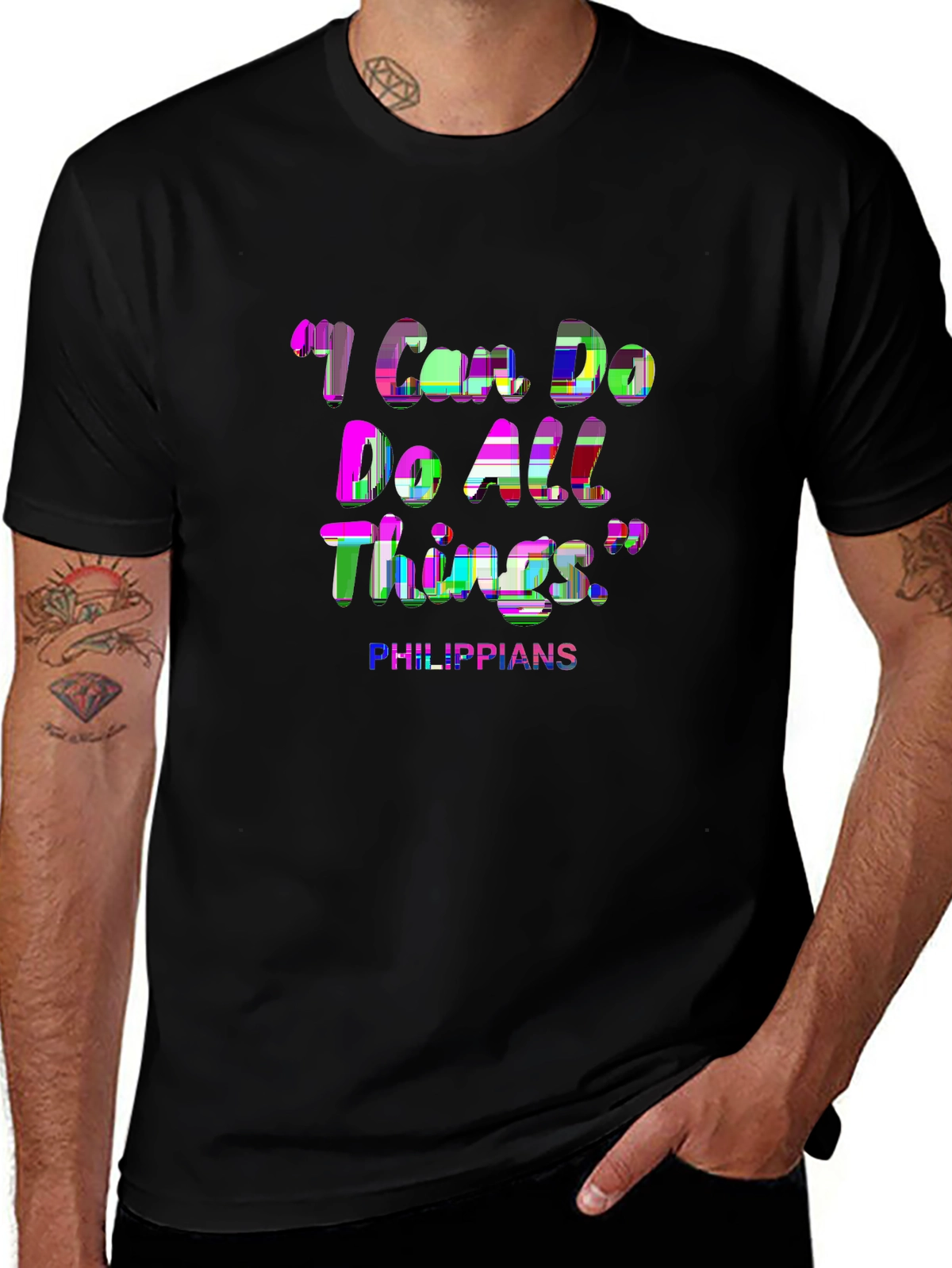Faith Over Fear Tee – Scripture verse, 'I
