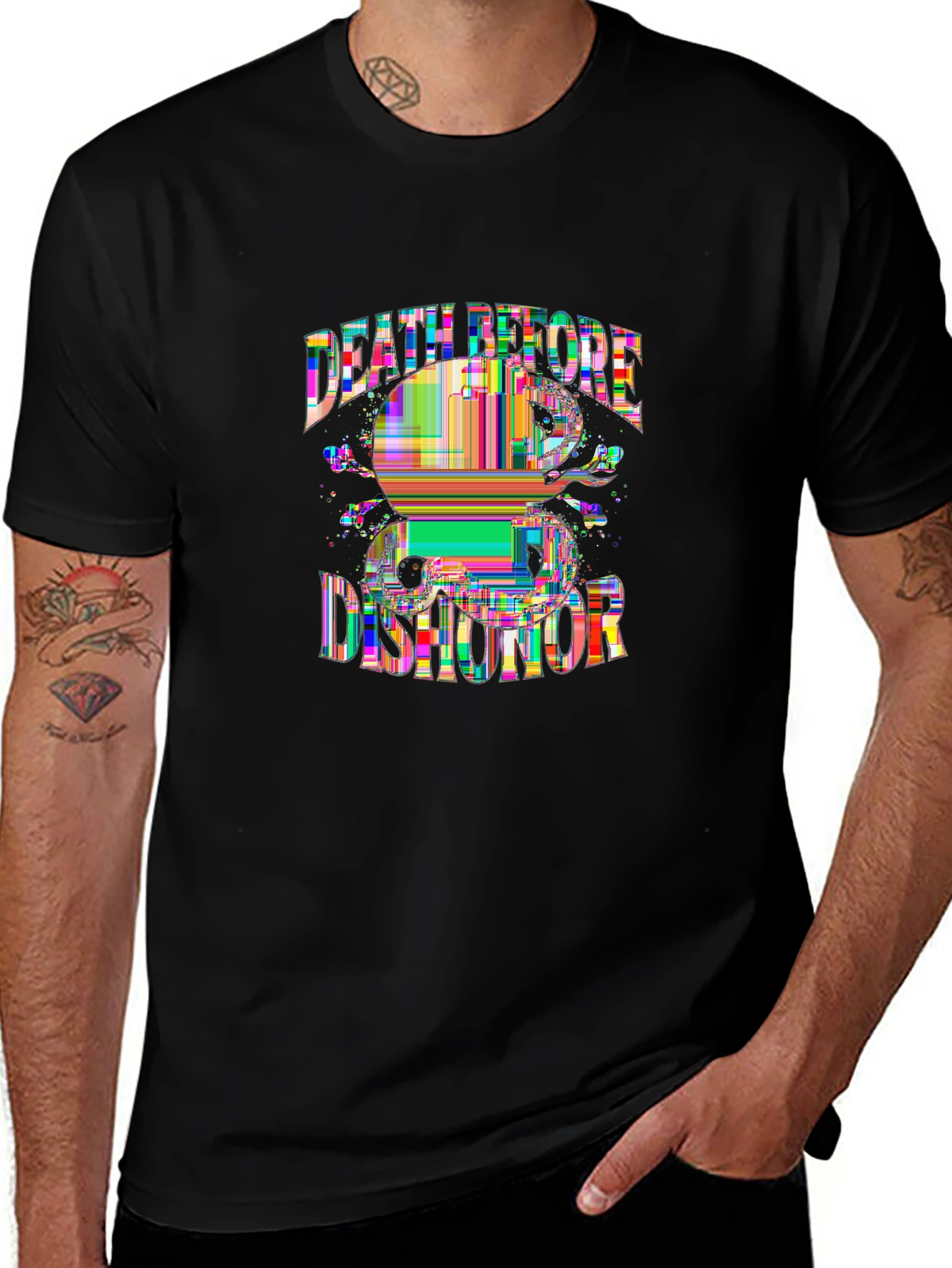 Dark Aesthetic Tee – Skull with snake