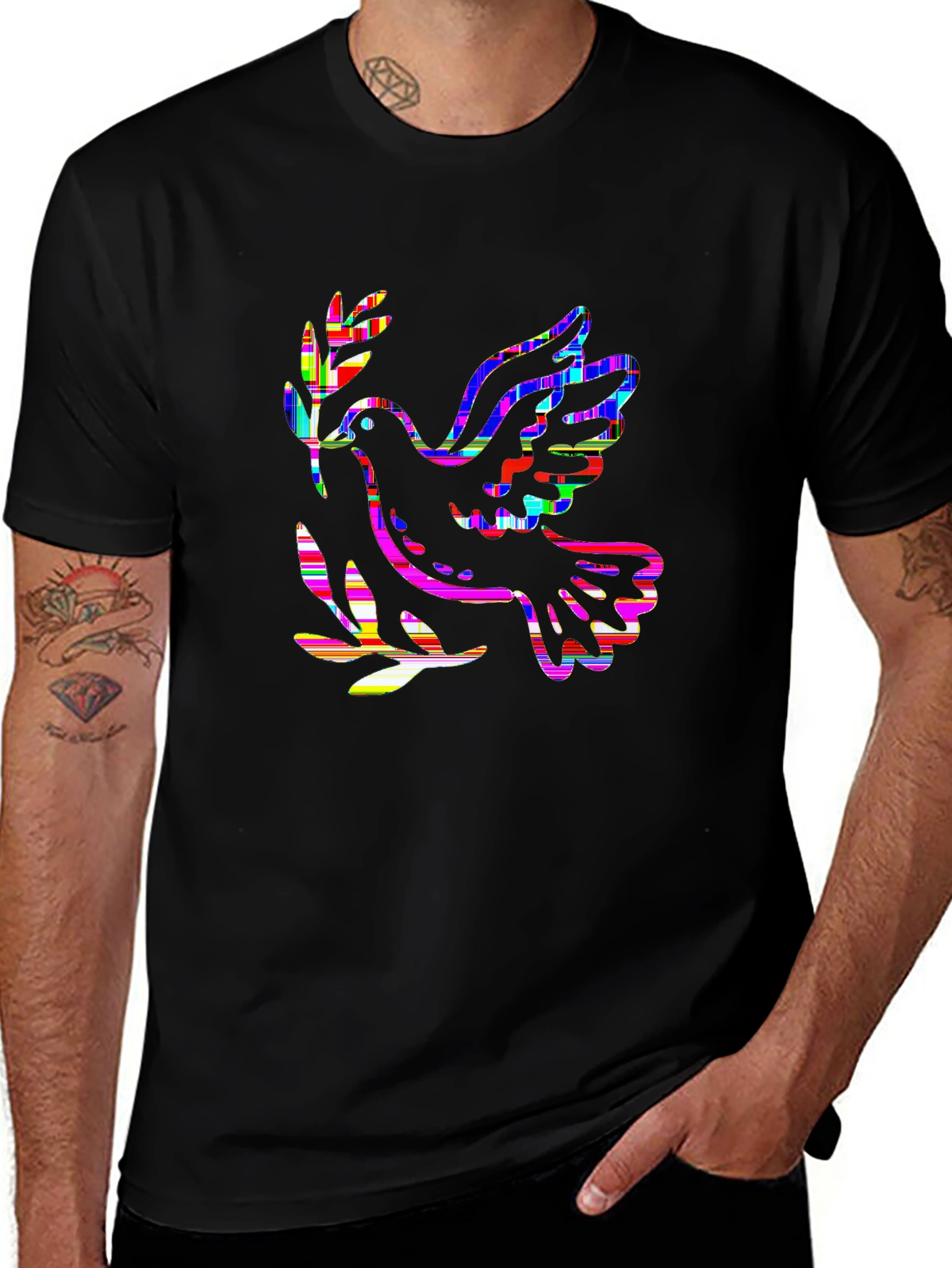 Faith Over Fear Tee – Dove with olive
