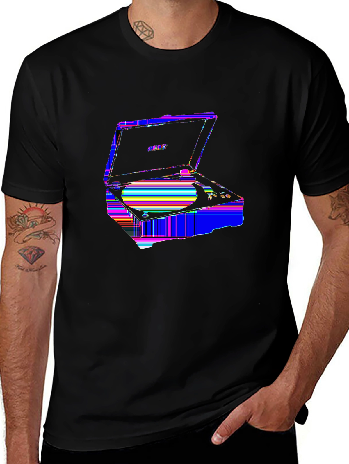 Vibes Music Tee – Record player vintage