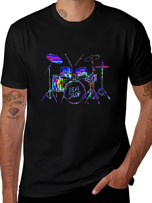 Vibes Music Tee – Drum set music