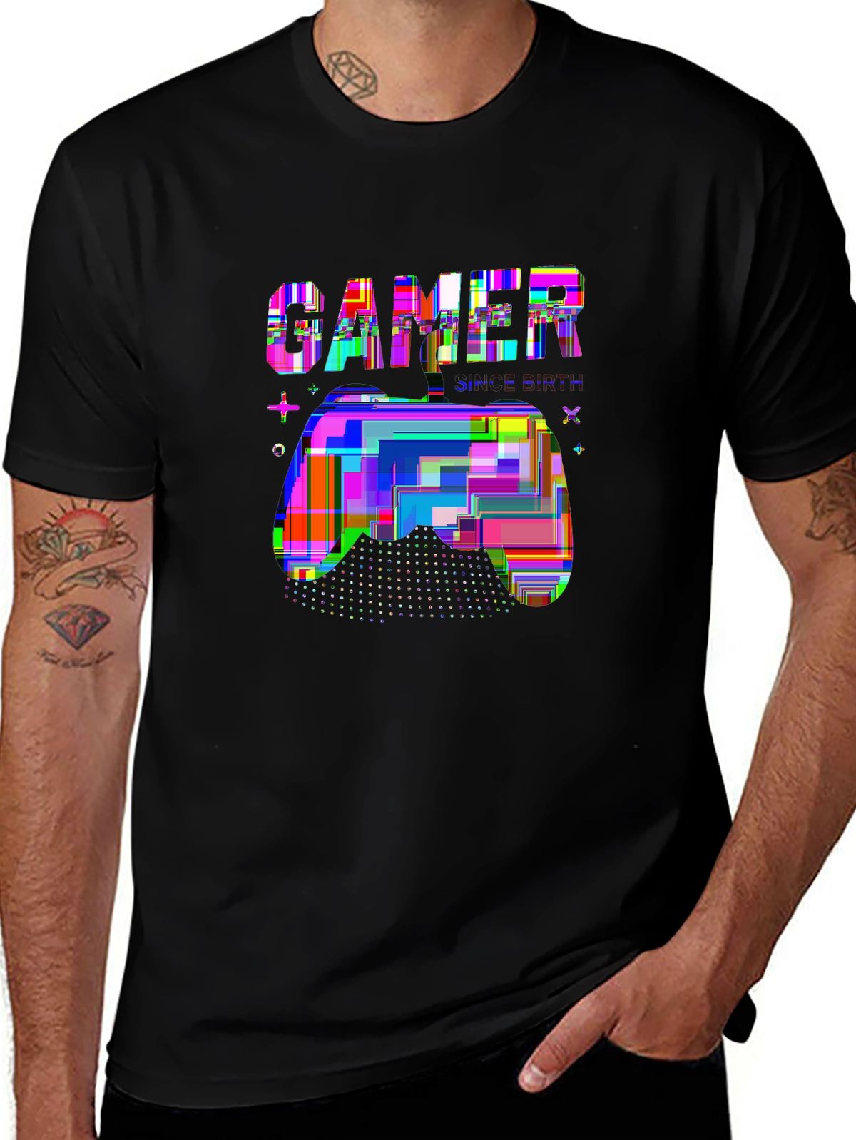 Side Hustle Tee – Gaming controller, 'GAMER