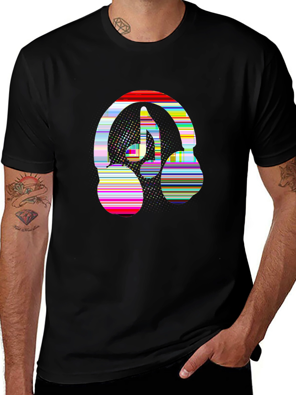 Vibes Music Tee – Headphones and notes