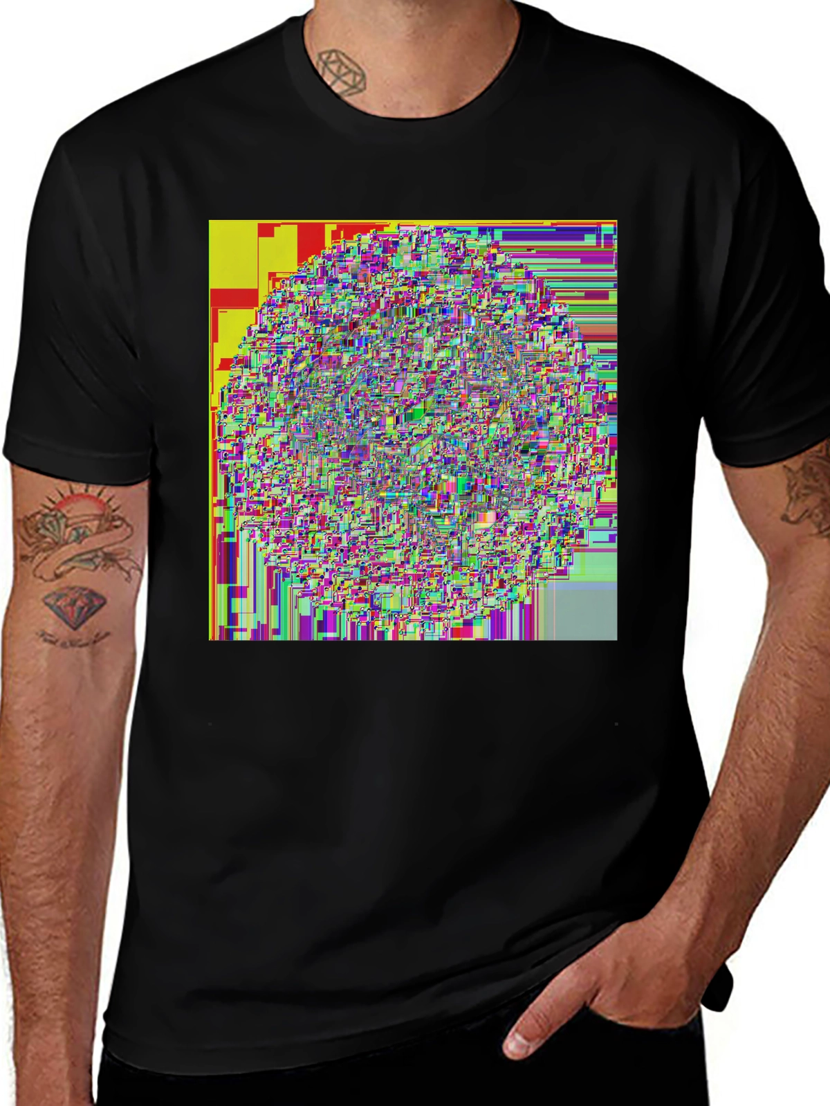 Future Tech Tee – Neon brain with
