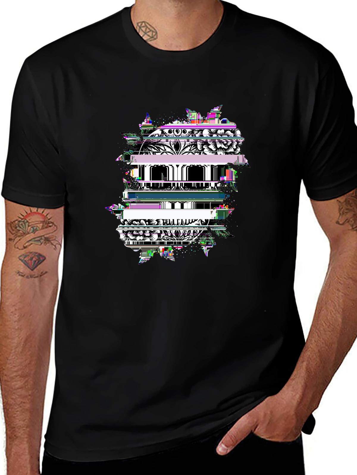 Dark Aesthetic Tee – Sugar skull with