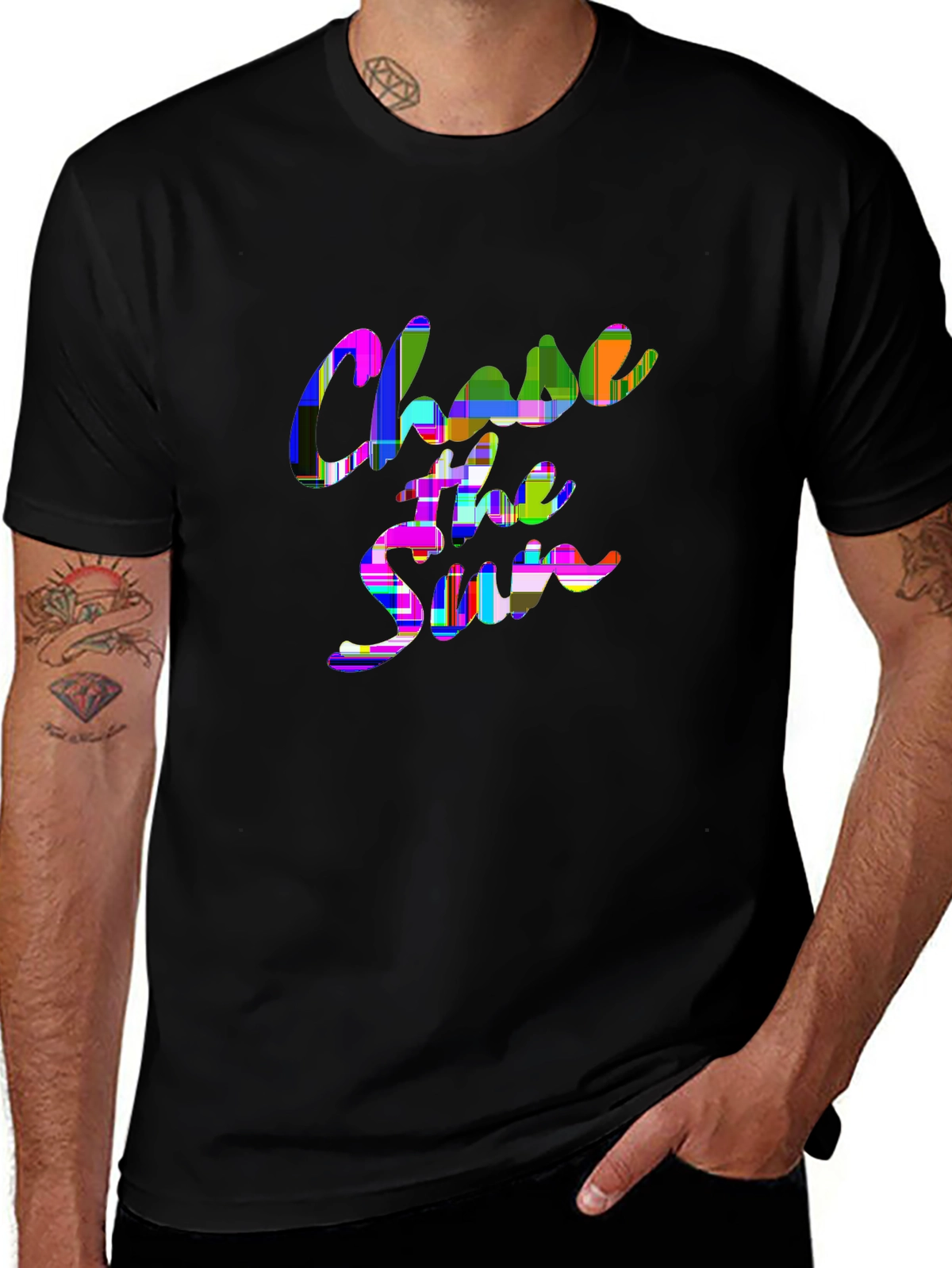 Minimal Statement Tee – Layered 'CHASE THE