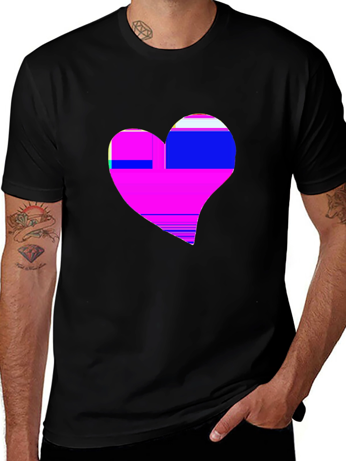 Vibes Music Tee – Piano keys heart