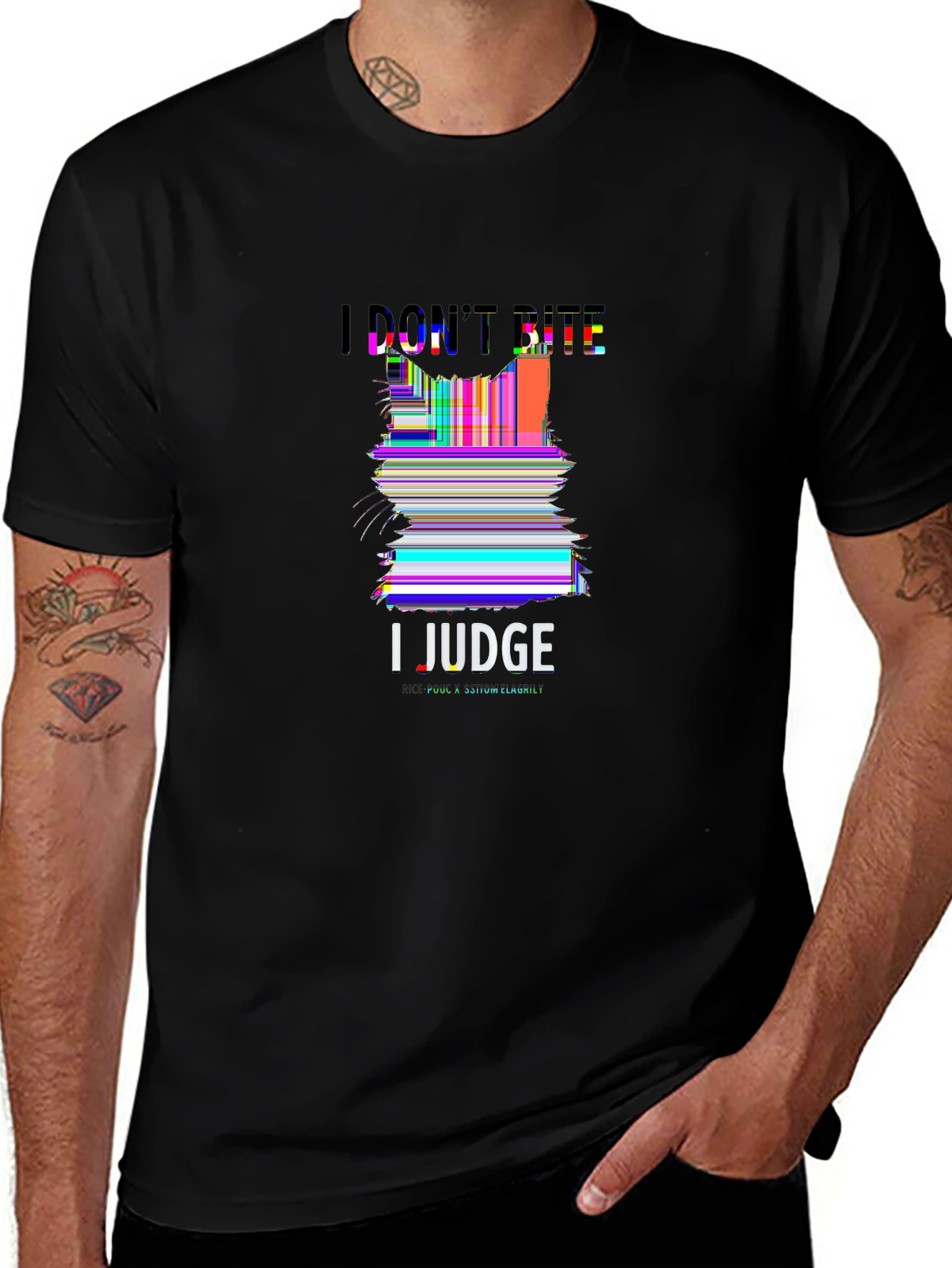 Funny Bone Tee – Cat looking annoyed