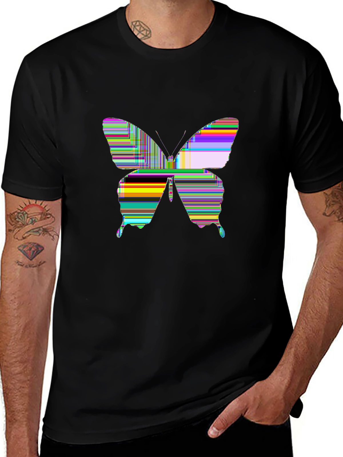 Retro Rewind Tee – 90s aesthetic, butterfly