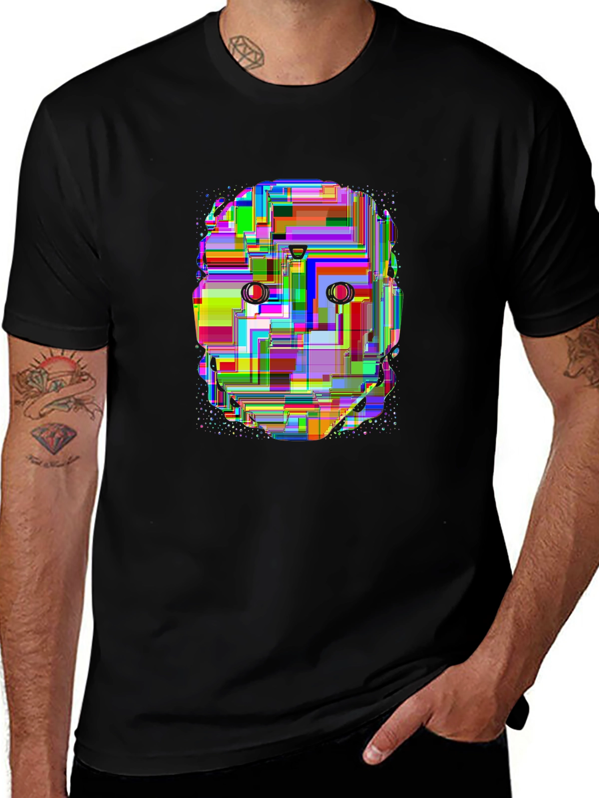 Future Tech Tee – Robot face with