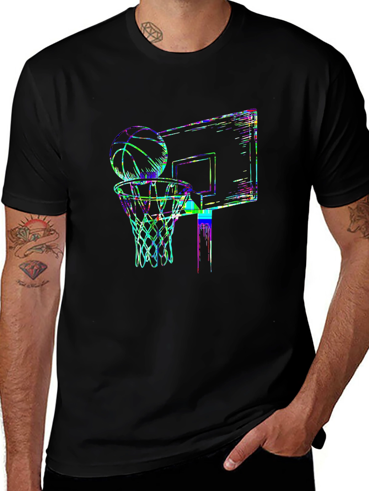 Game Day Premium Tee – Basketball hoop, 'BALL