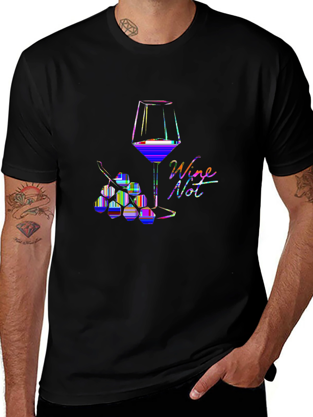 Foodie Vibes Tee – Wine glass and