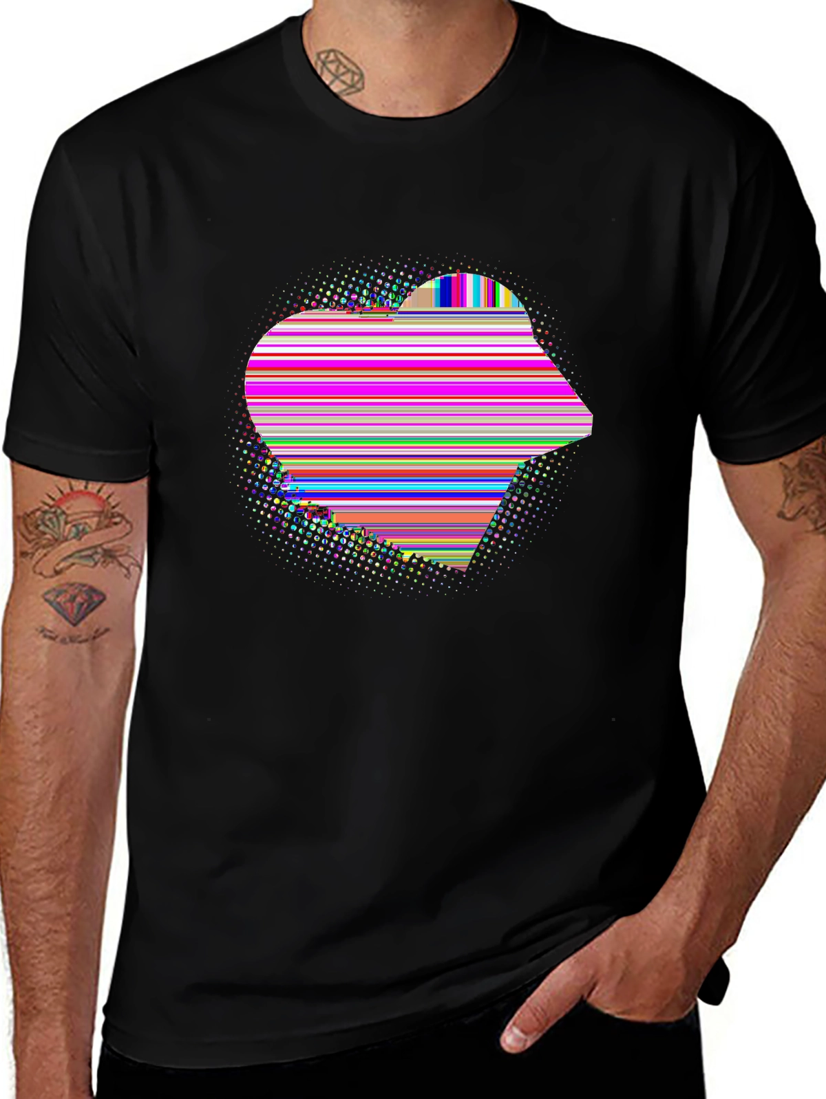 Vibes Music Tee – Piano keys heart