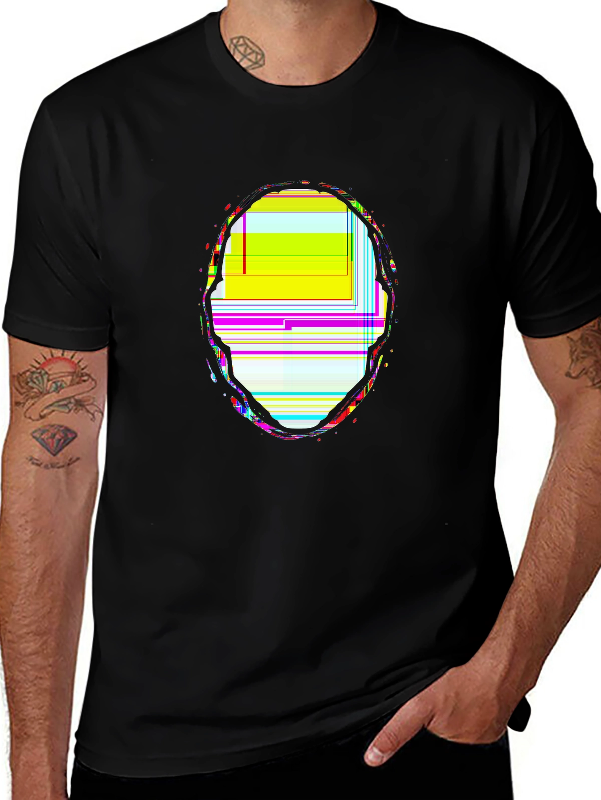 Future Tech Tee – Robot face with