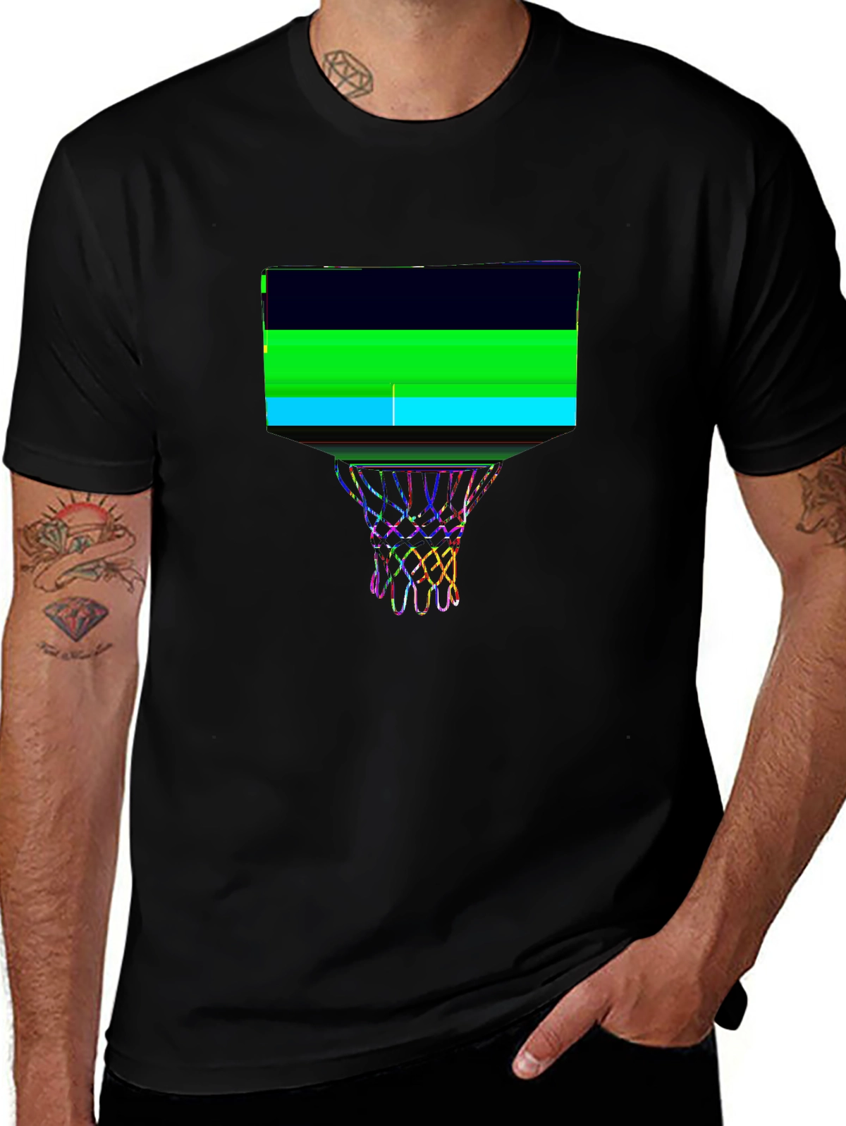 Game Day Premium Tee – Basketball hoop, 'BALL