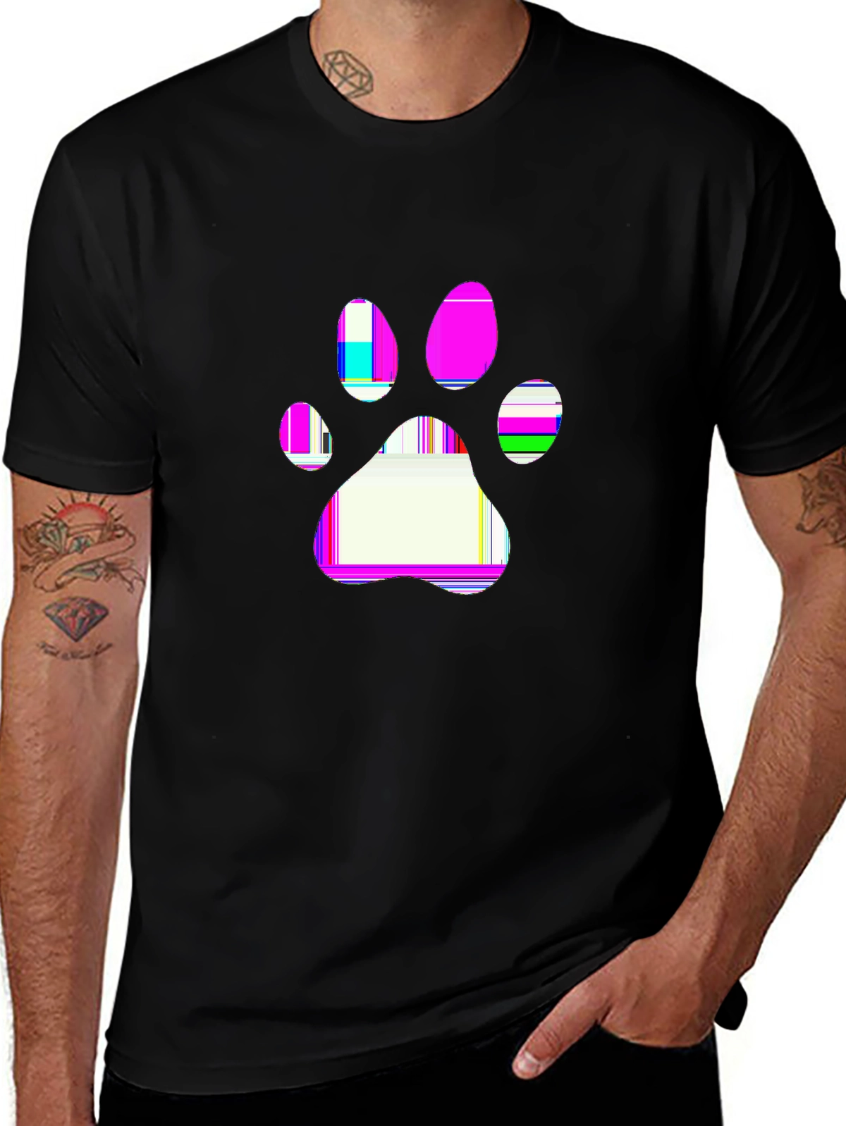 Pet Parent Tee – Cat paw prints
