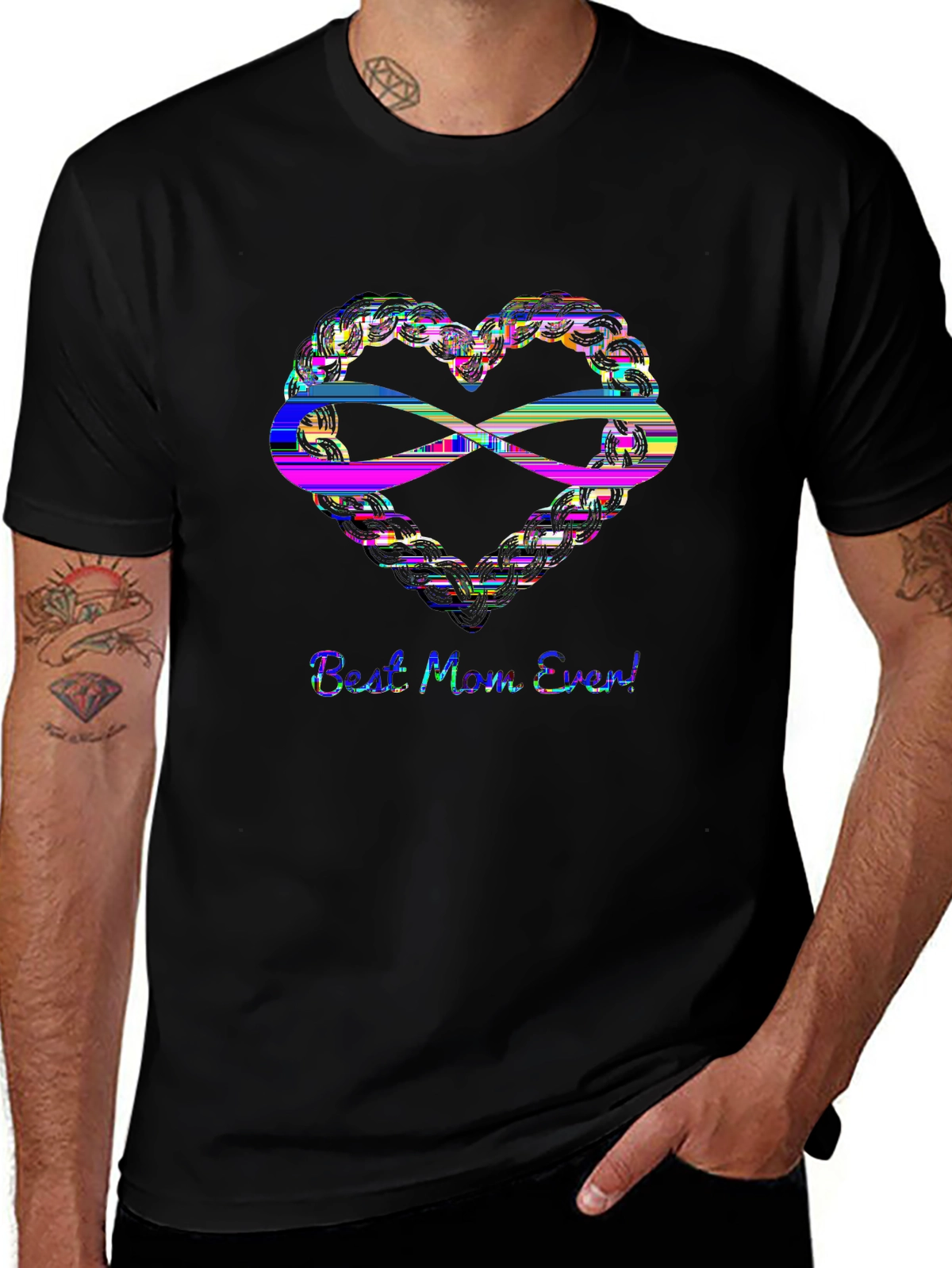 Family First Tee – Mom heart infinity