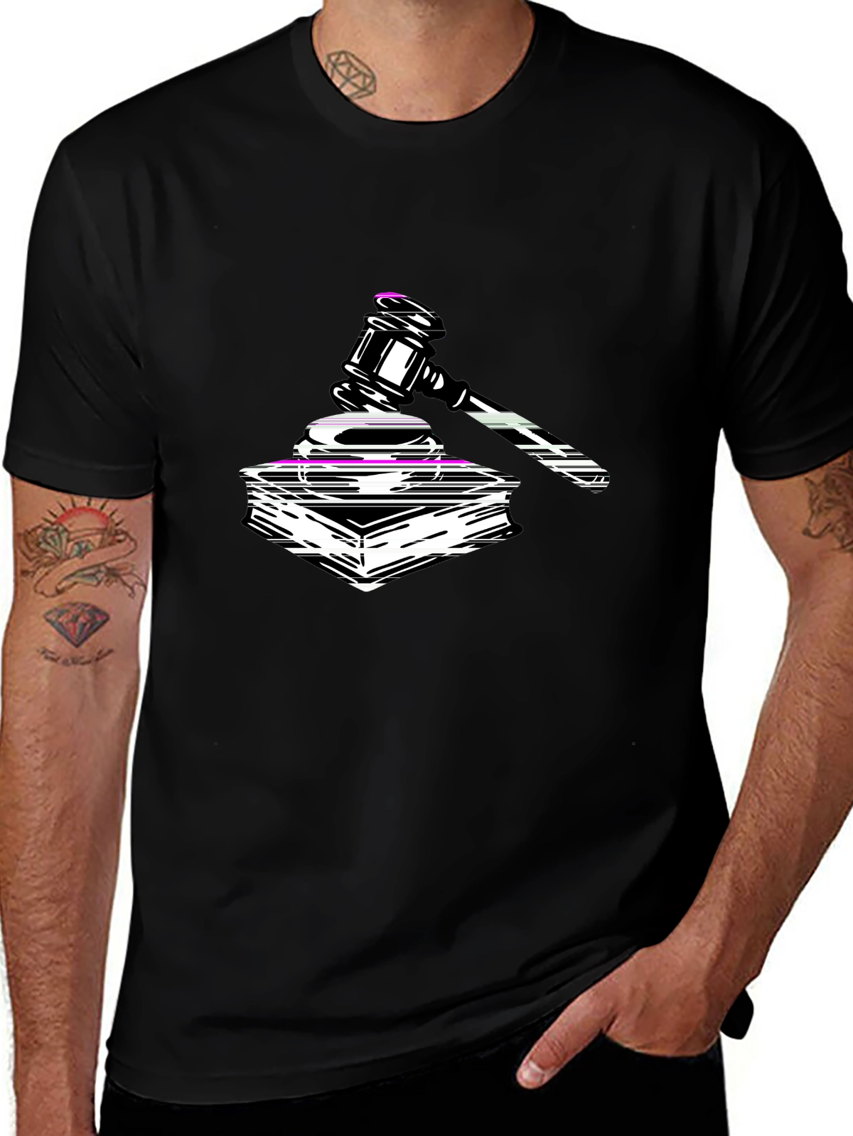 Side Hustle Tee – Gavel and books