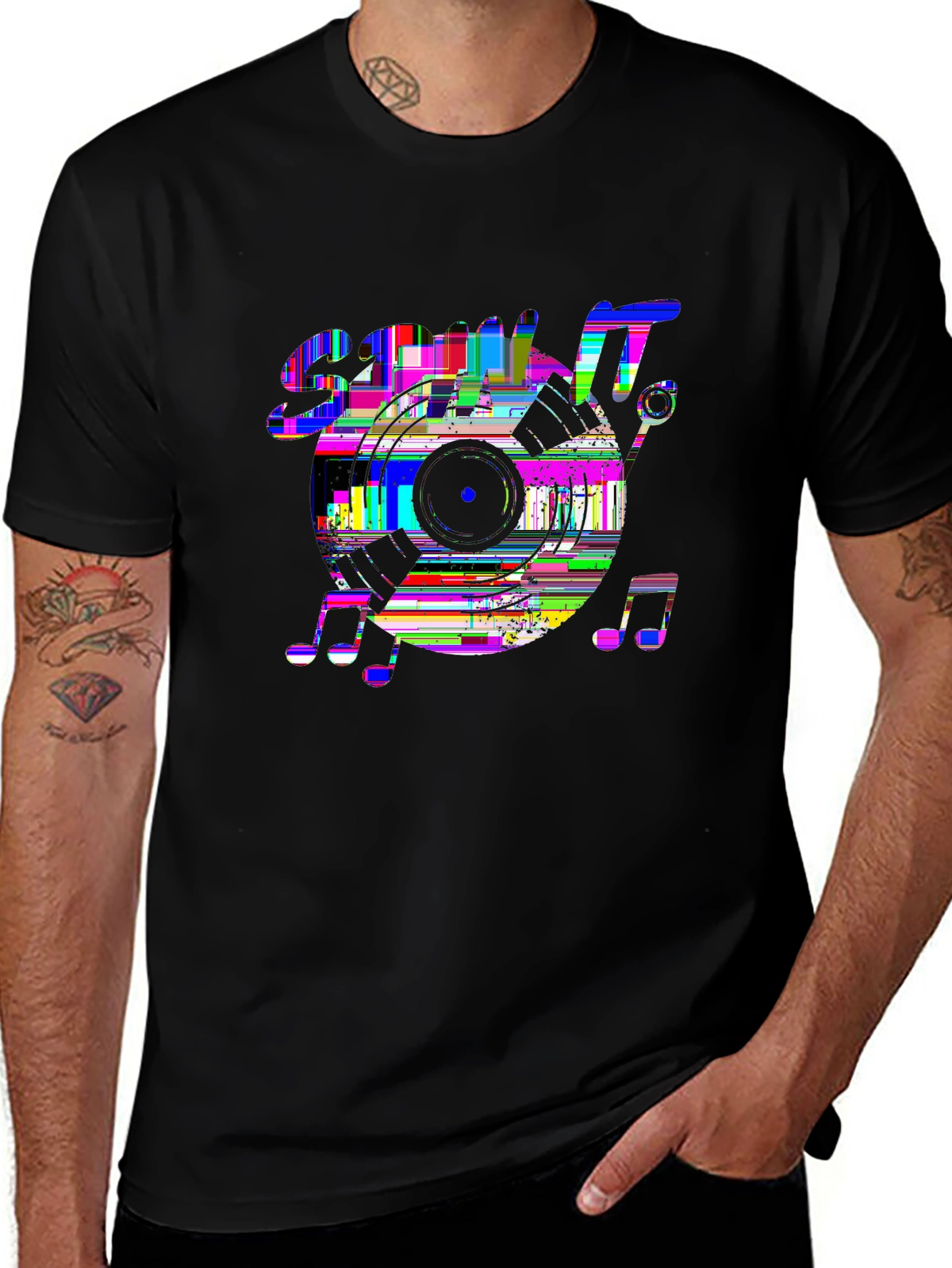 Retro Rewind Tee – Vinyl record with