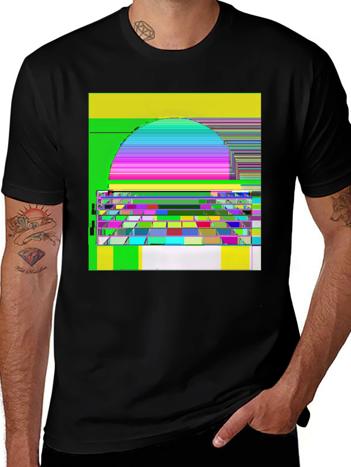 Retro Rewind Tee – Synthwave sunset, neon