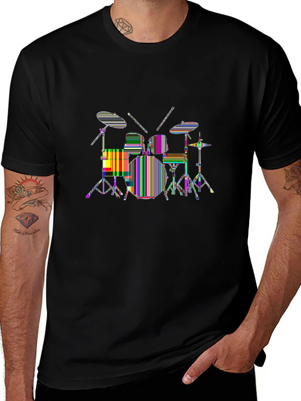 Vibes Music Tee – Drum set music